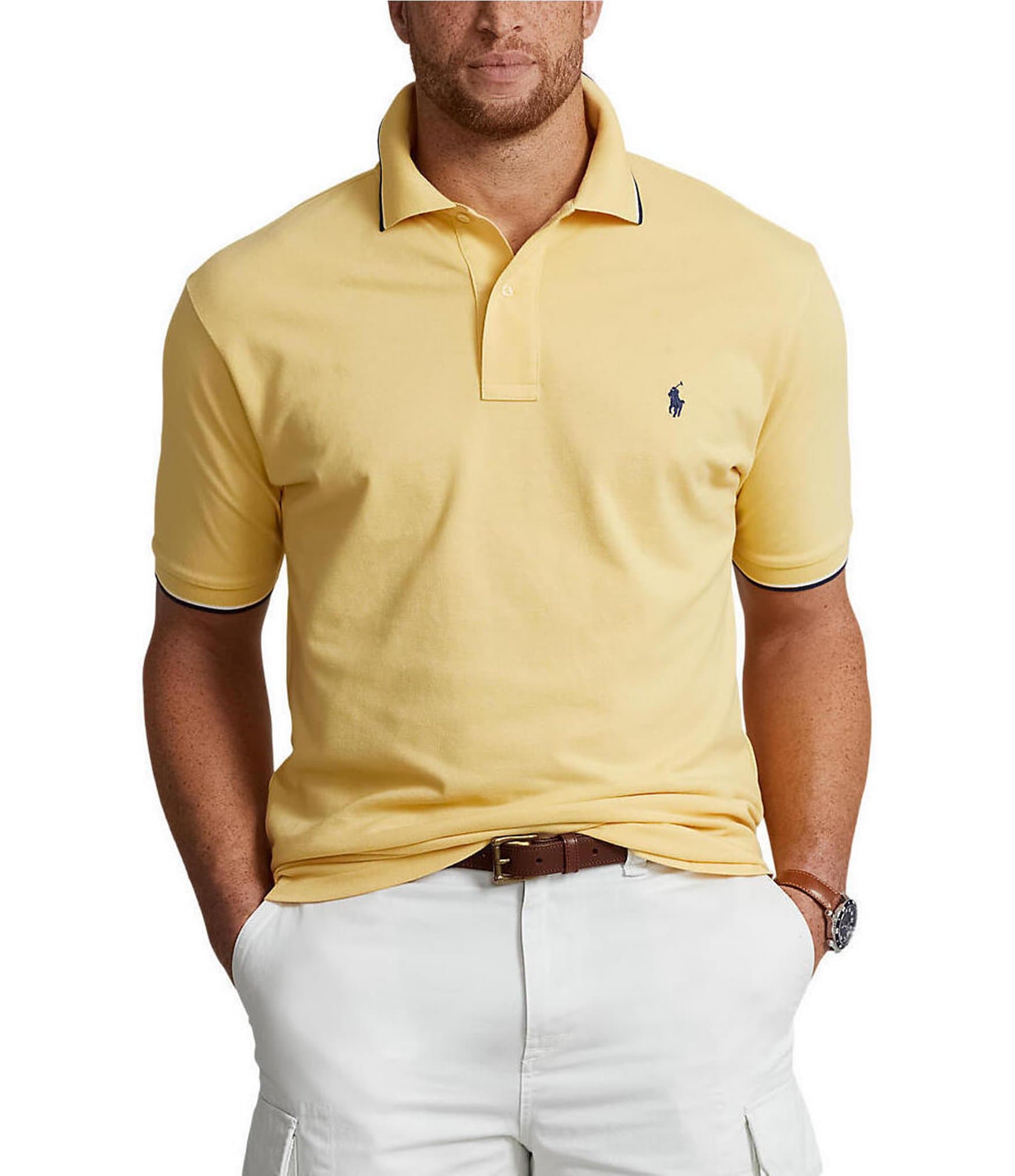 Polo Ralph Lauren Big & Tall Tipped Mesh Short-Sleeve Polo Shirt ...