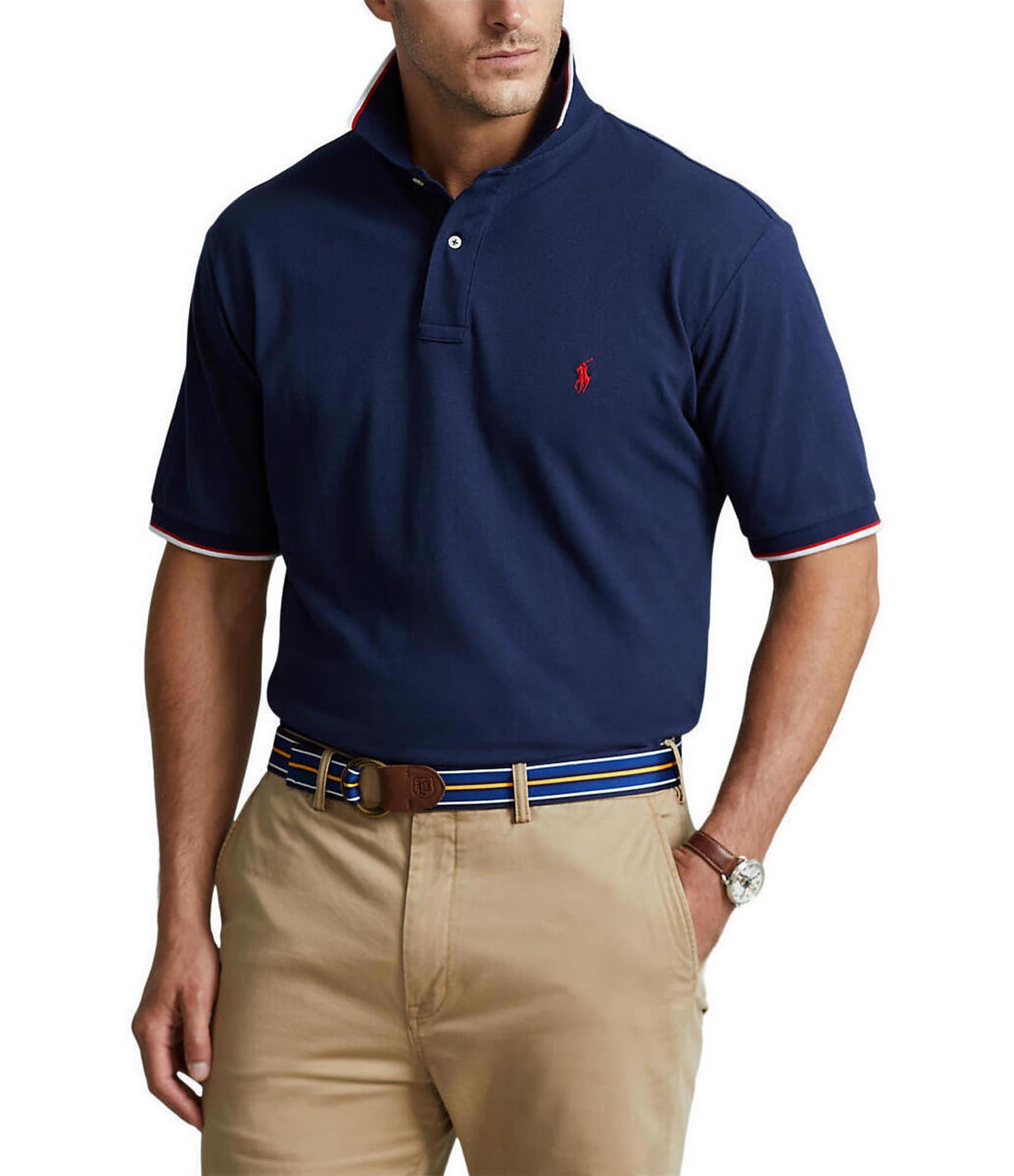 Polo Ralph Lauren Big & Tall Tipped Mesh Short-Sleeve Polo Shirt