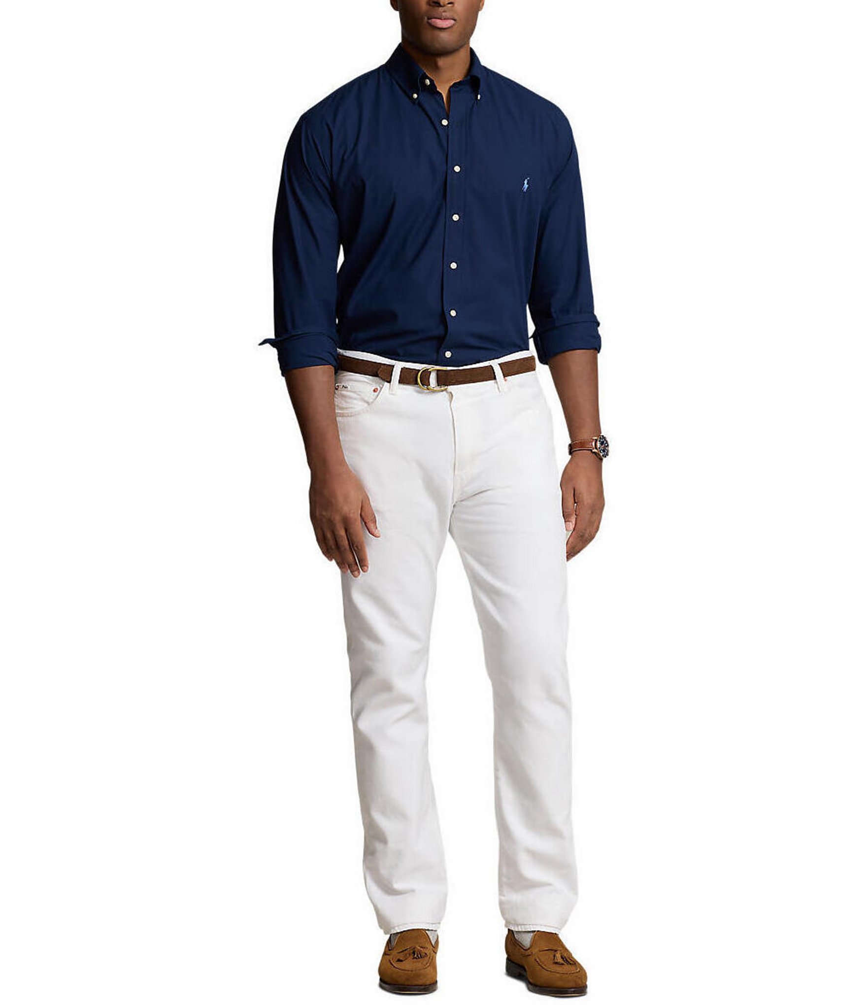 Polo Ralph Lauren Big & Tall Varick Slim Straight Garment-Dyed Jeans