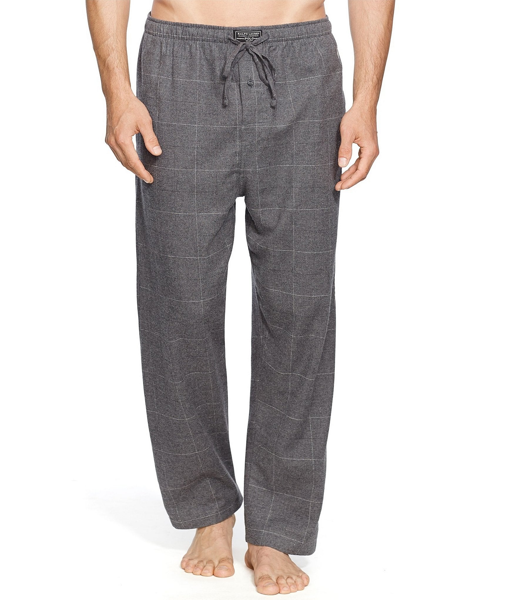 Polo Ralph Lauren Big & Tall Window Pane Flannel Pajama Pants | Dillard's
