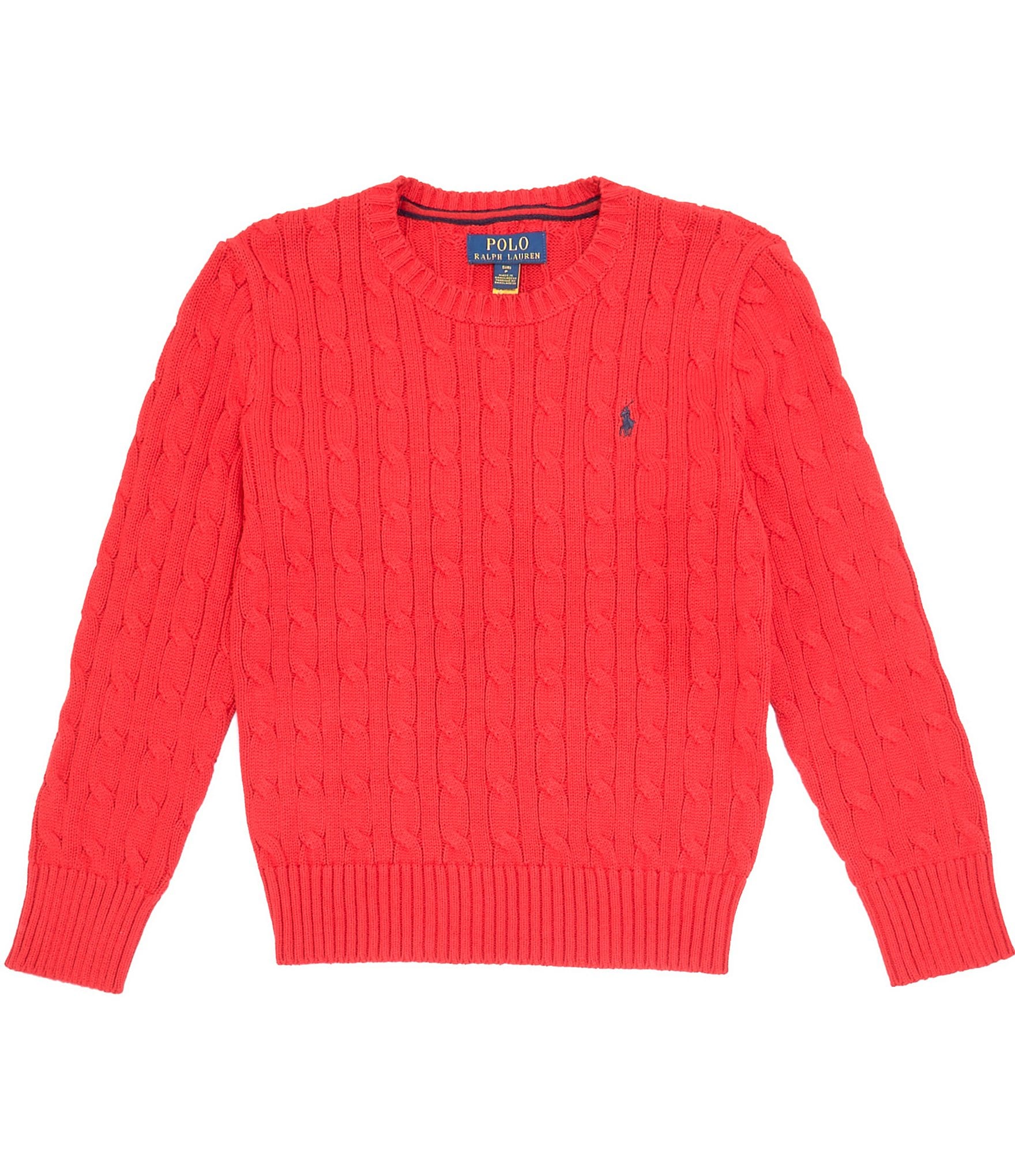 Polo Ralph Lauren Big Boys 8-20 Long Sleeve Cable Knit Sweater