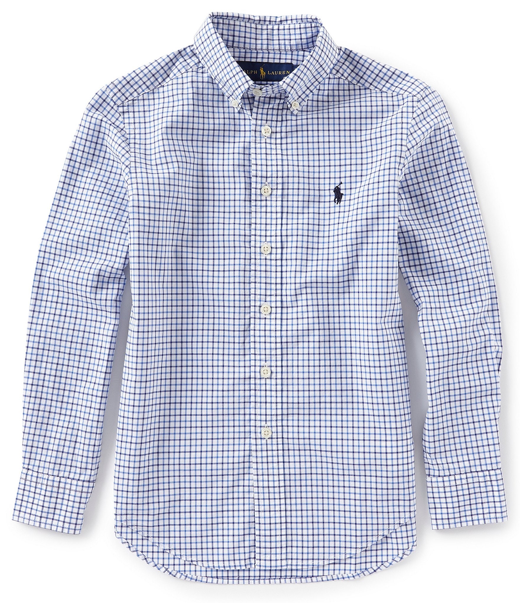 Polo Ralph Lauren Big Boys 8-20 Long-Sleeve Checked Plaid Poplin Shirt