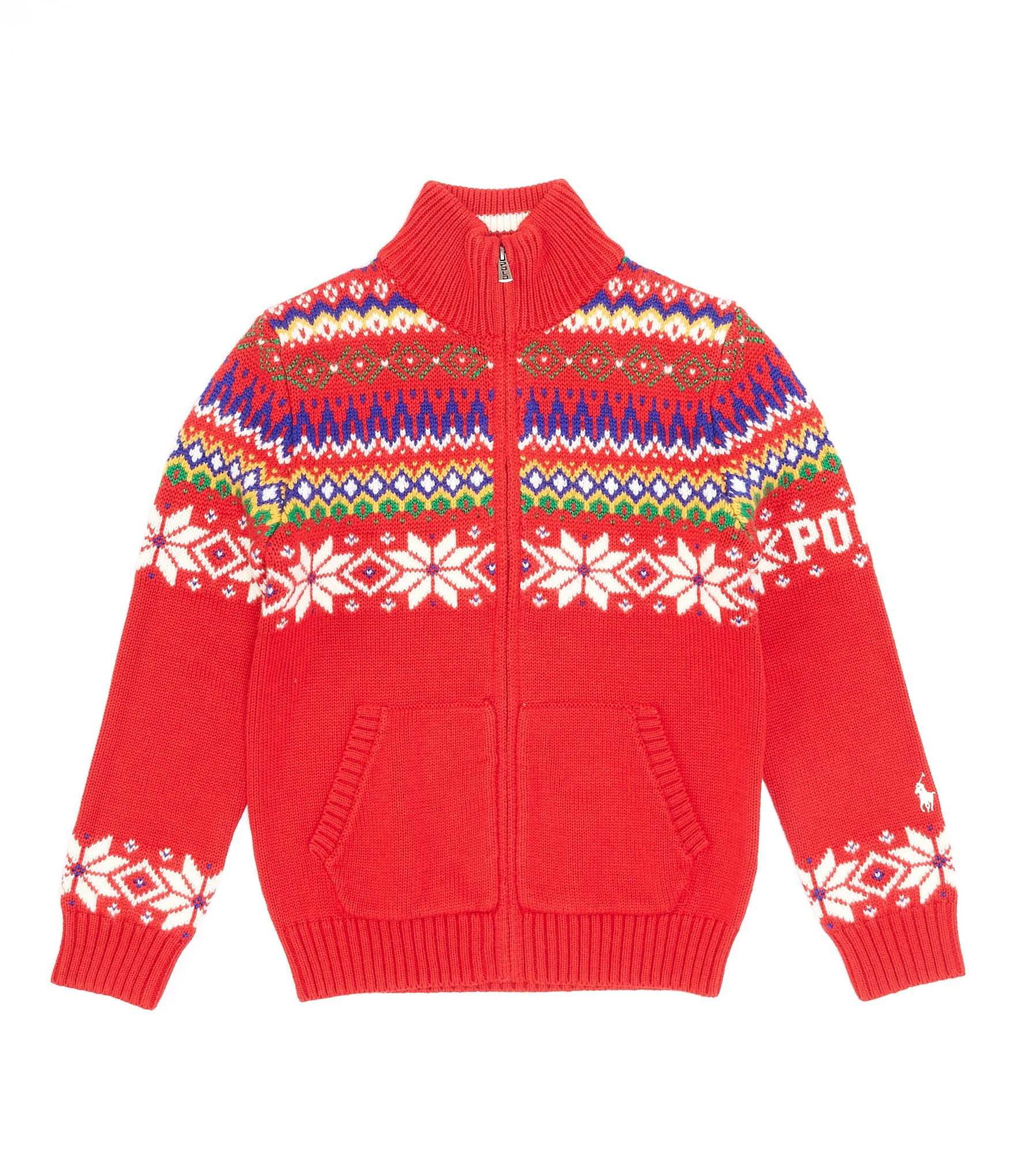 Polo Ralph Lauren Big Boys 8-20 Long-Sleeve Fair Isle Wool-Blend Full-Zip  Sweater | Dillard's