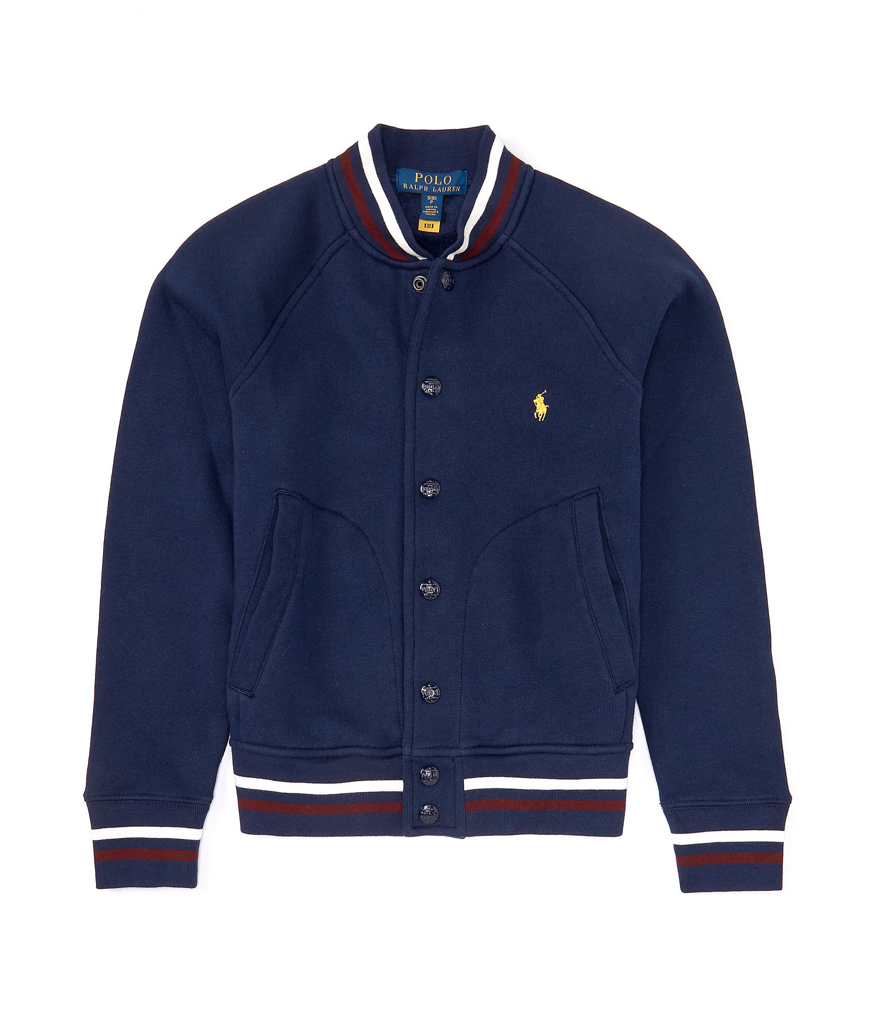 Polo Ralph Lauren Big Boys 8-20 Long Sleeve Fleece Baseball Jacket |  Dillard's