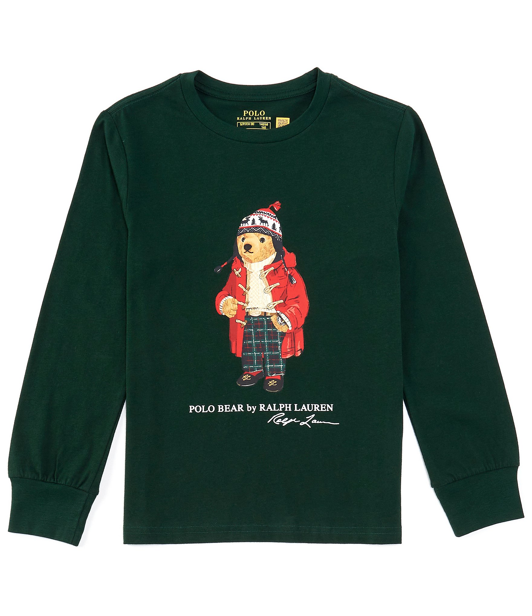 Polo Ralph Lauren Big Boys 8-20 Long Sleeve Polo Bear Jersey T-Shirt