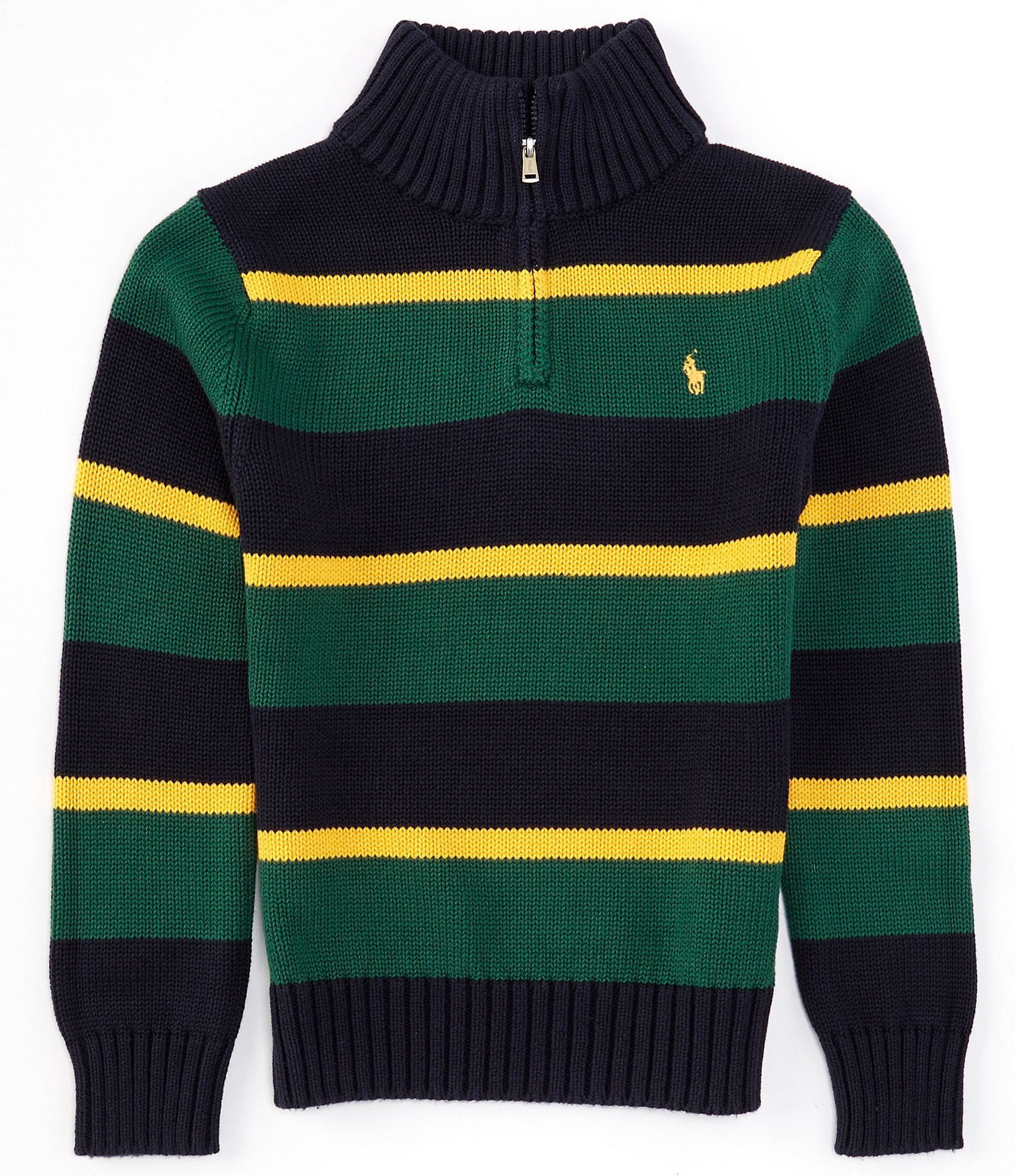 Polo Ralph Lauren Big Boys 8-20 Long Sleeve Striped Quarter-Zip Sweater