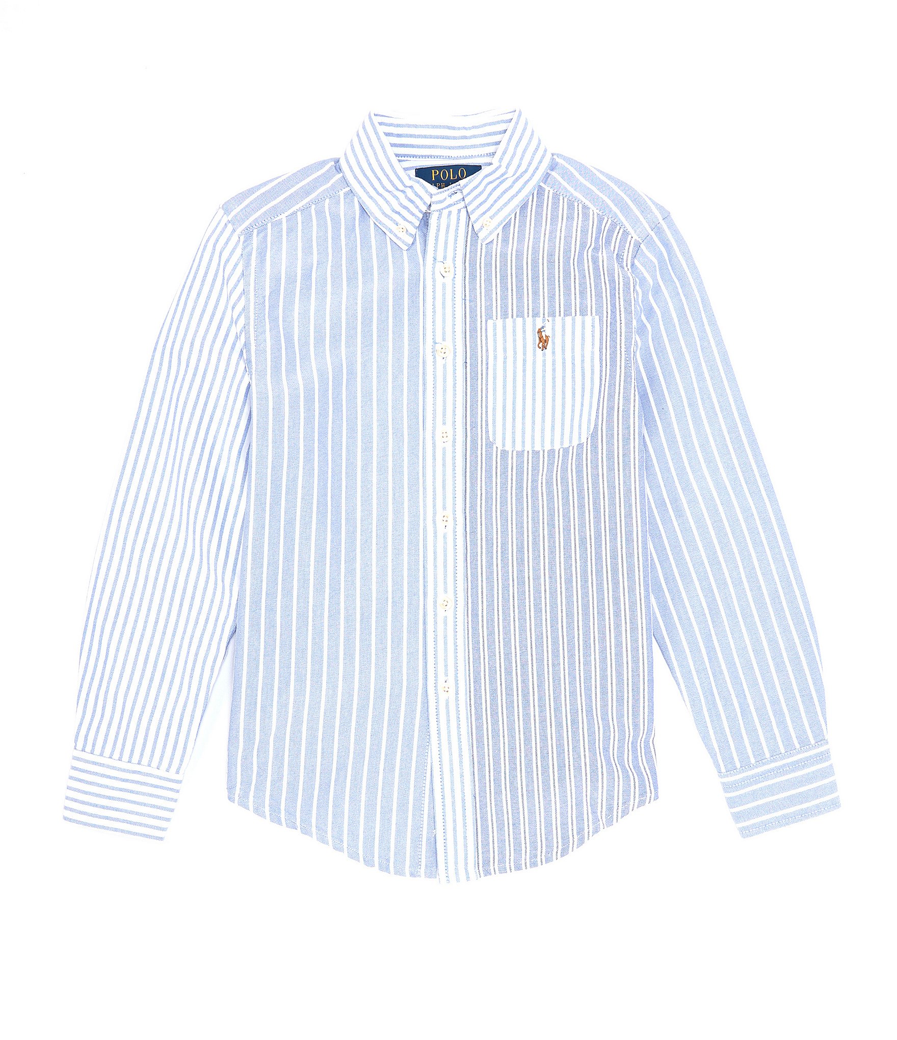 Polo Ralph Lauren Big Boys 8-20 Long-Sleeve Striped/Color Block Oxford ...