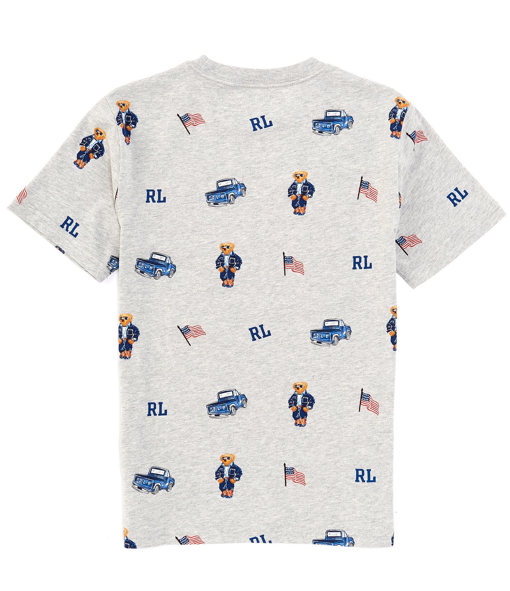 Polo Ralph Lauren Big Boys 8-20 Short Sleeve Americana Polo Bear Jersey T-Shirt