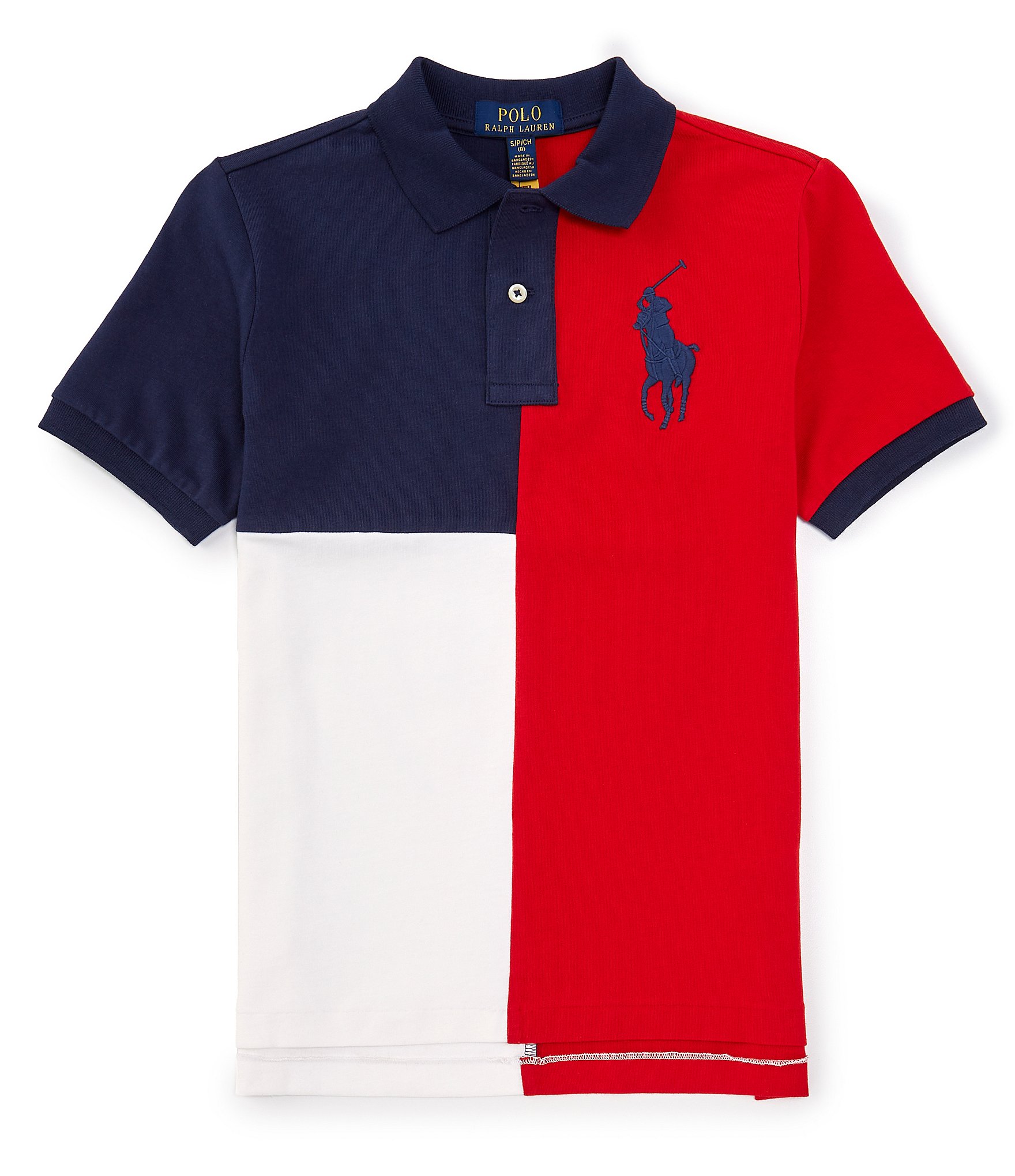 Polo Ralph Lauren Big Boys 8-20 Short-Sleeve Big Pony Color Block  Heavyweight Jersey Polo Shirt | Dillard's