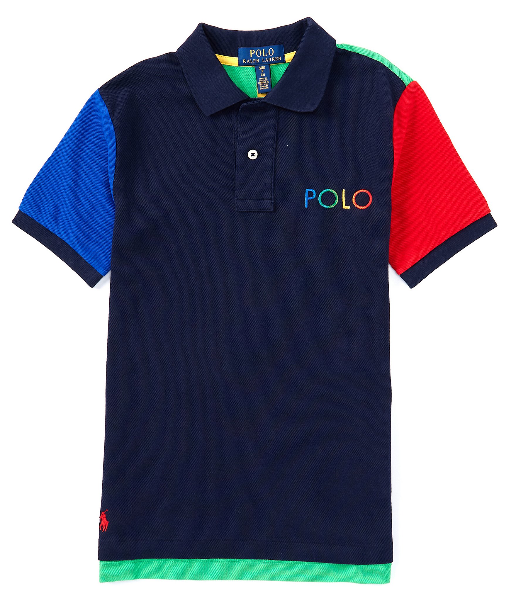 Polo Ralph Lauren Big Boys 8-20 Short Sleeve Color Blocked Ombre-Logo Mesh  Polo Shirt | Dillard's