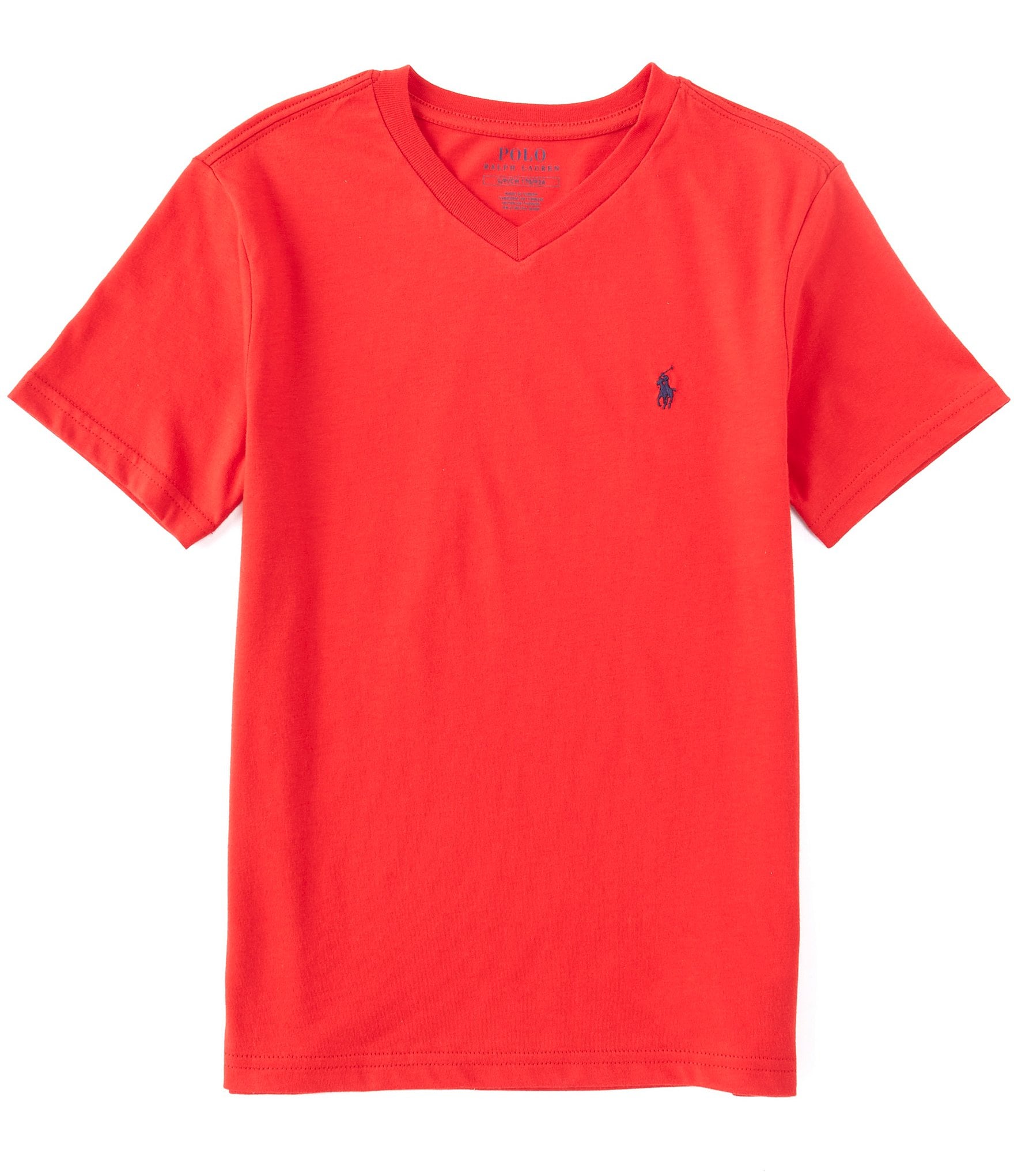 Polo Ralph Lauren Big Boys 8-20 Short Sleeve Essential V-Neck T-Shirt