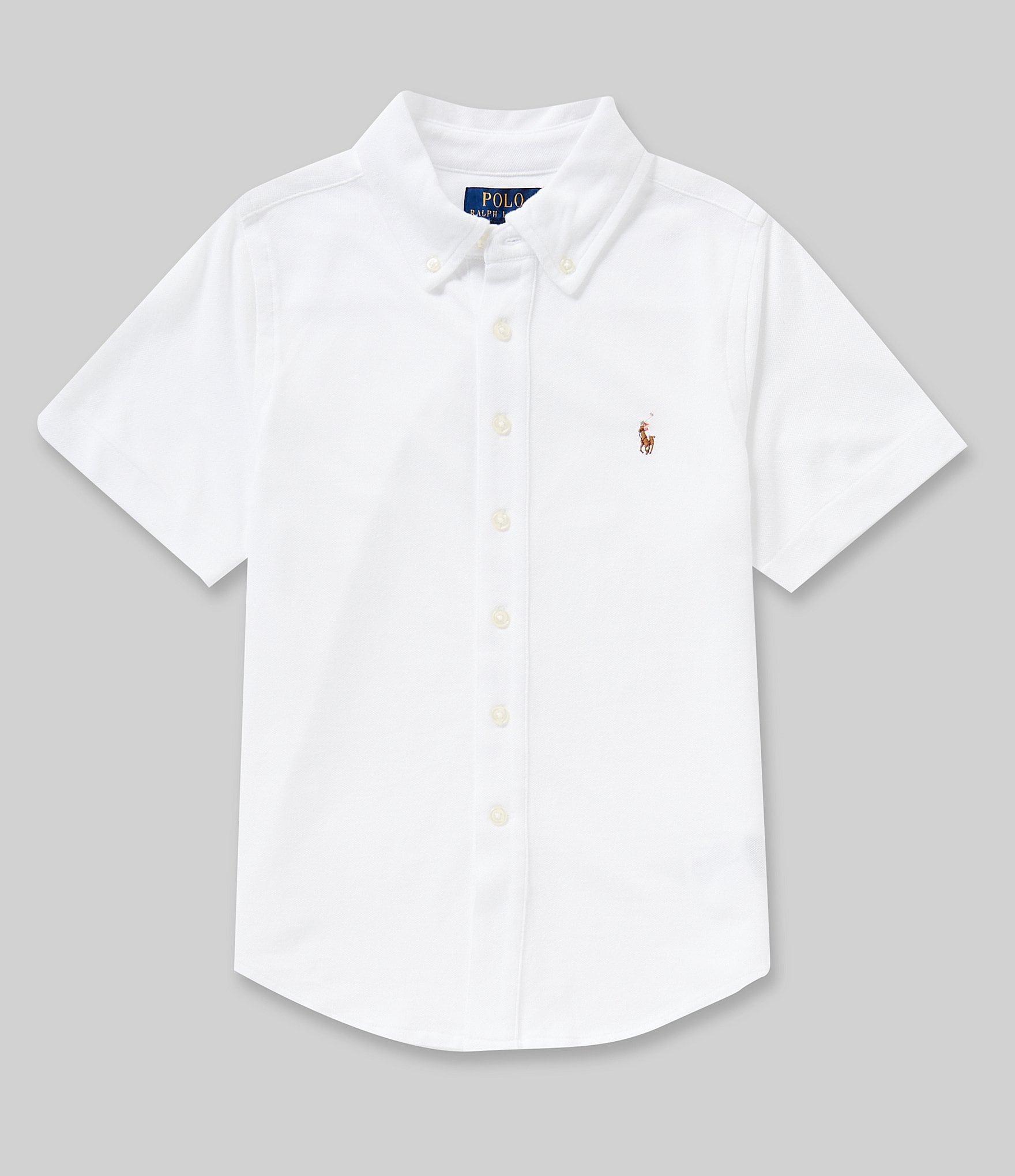 Polo Ralph Lauren Big Boys 8-20 Short Sleeve Knit Oxford Shirt