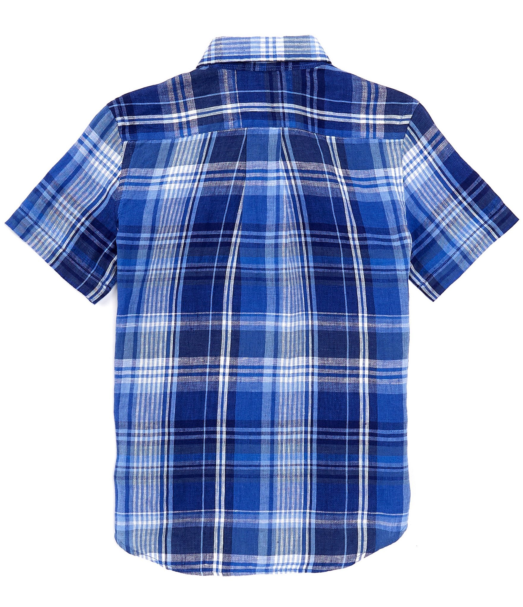 Polo Ralph Lauren Big Boys 8-20 Short Sleeve Plaid Linen Shirt