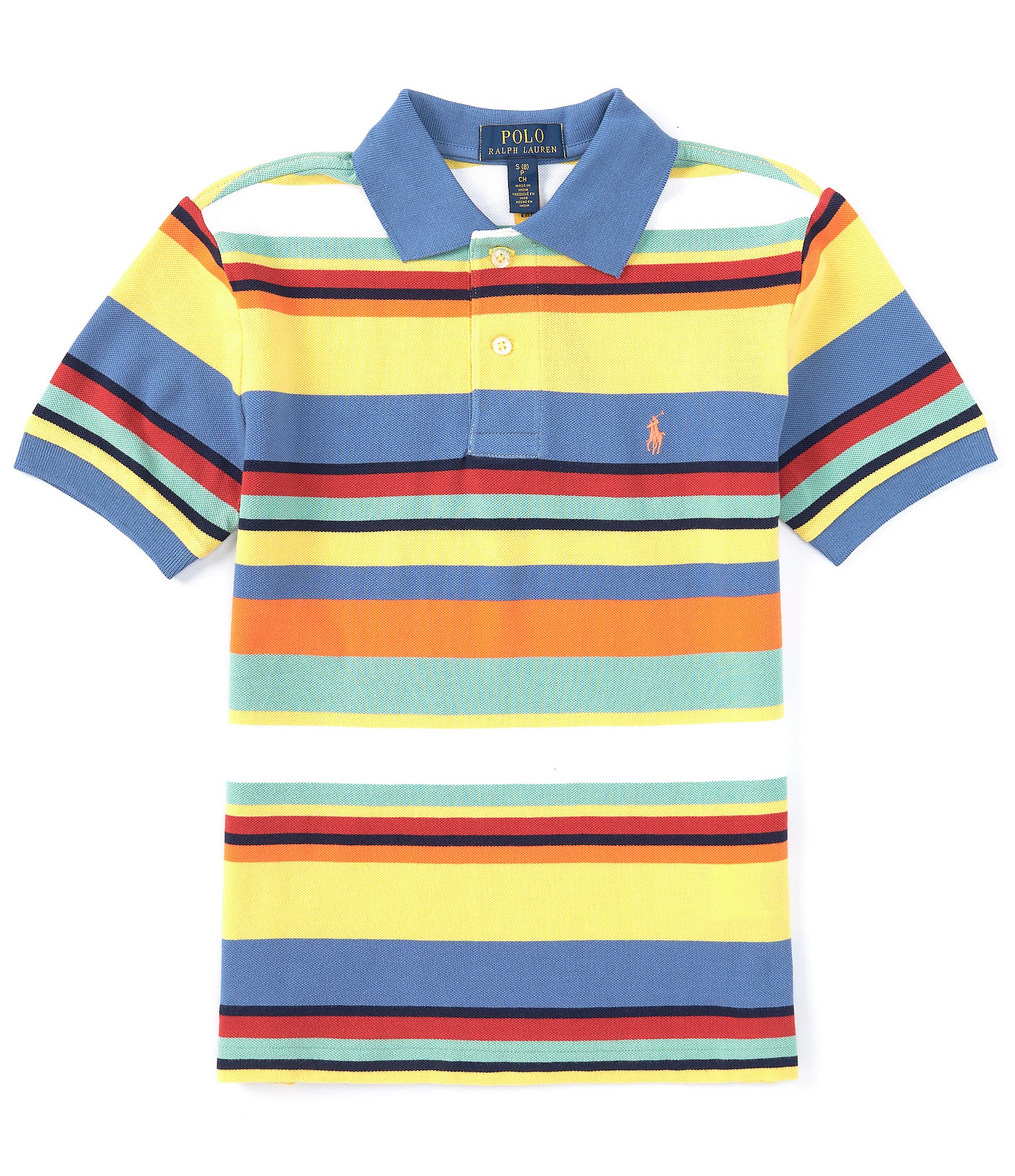 Polo Ralph Lauren Big Boys 8 20 Short Sleeve Stripe Cotton Mesh Polo Shirt The Shops at Willow Bend