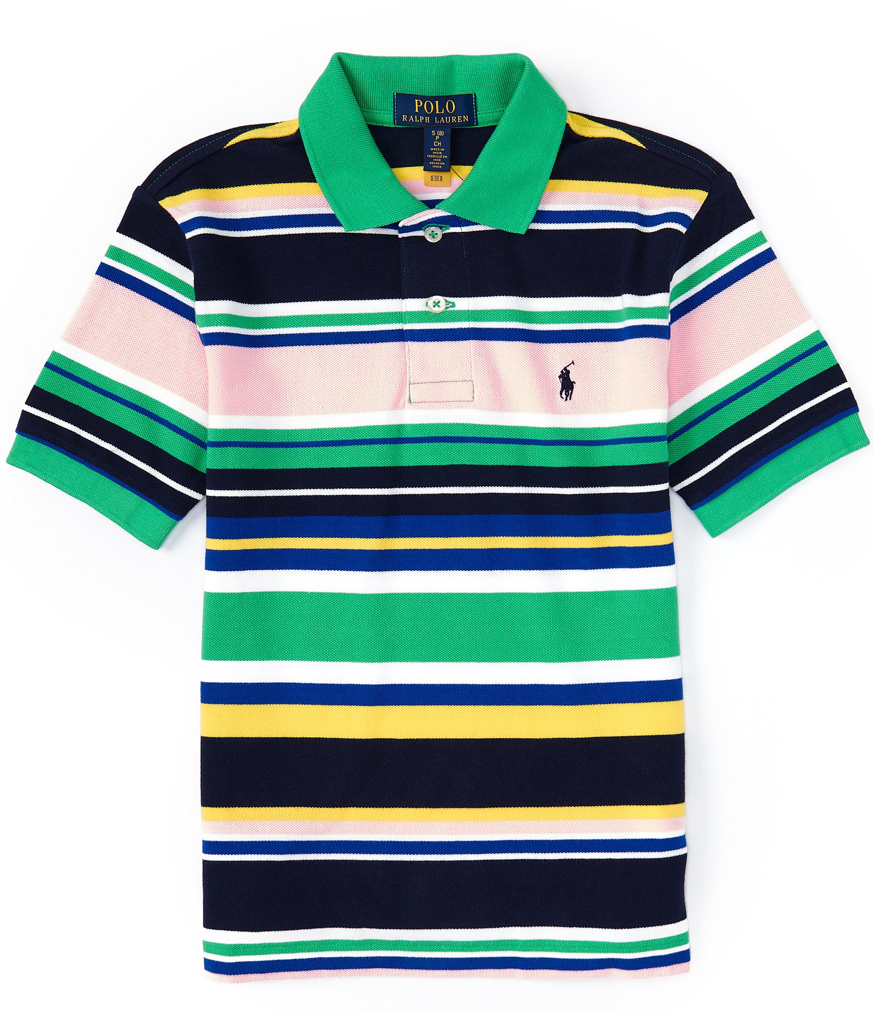 Reel Legends Boys Polo Shirt Size L - Blue/Green Color