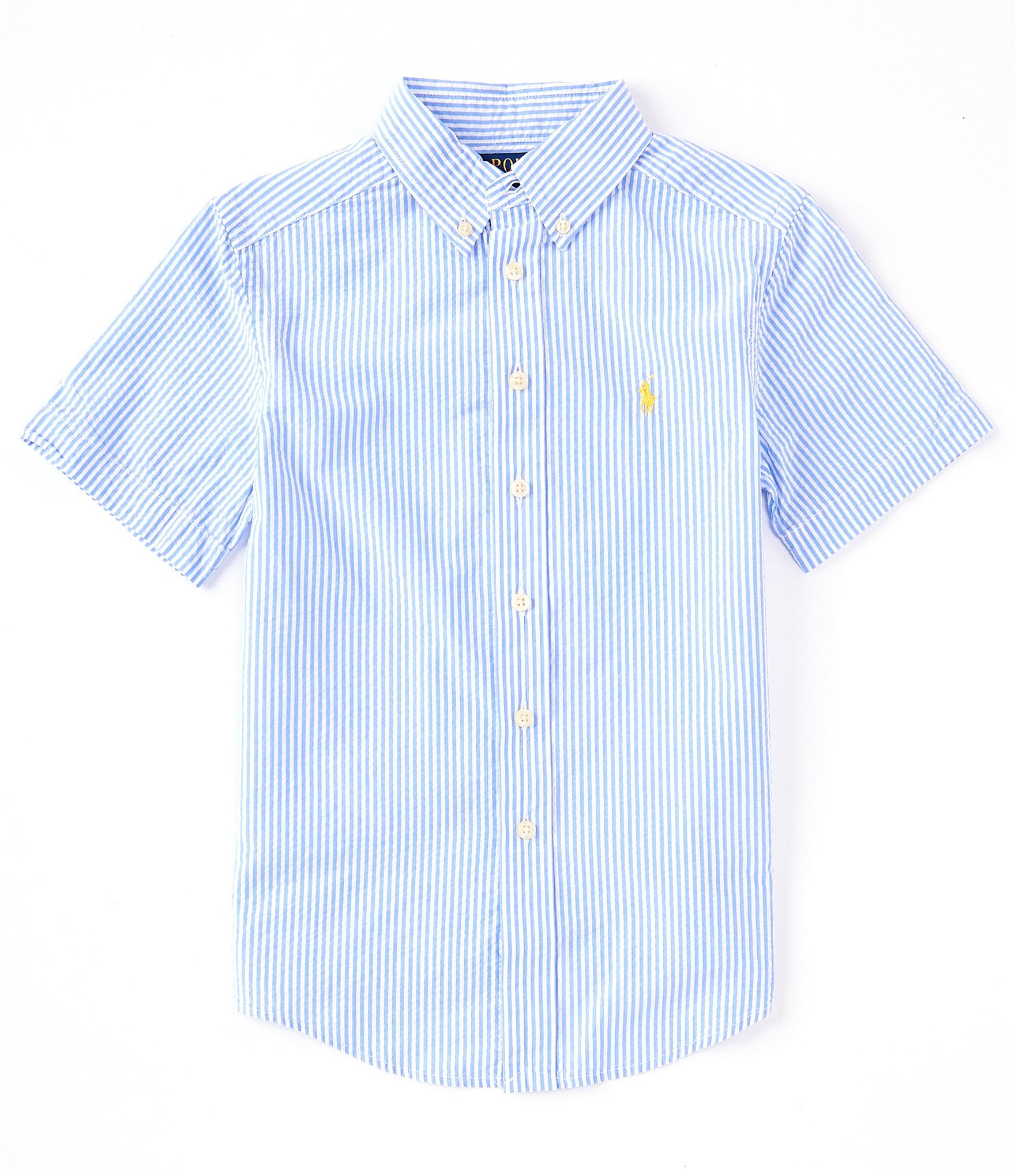 Little Duck Blue Striped Short-Sleeved Shirt – LoLoL Store