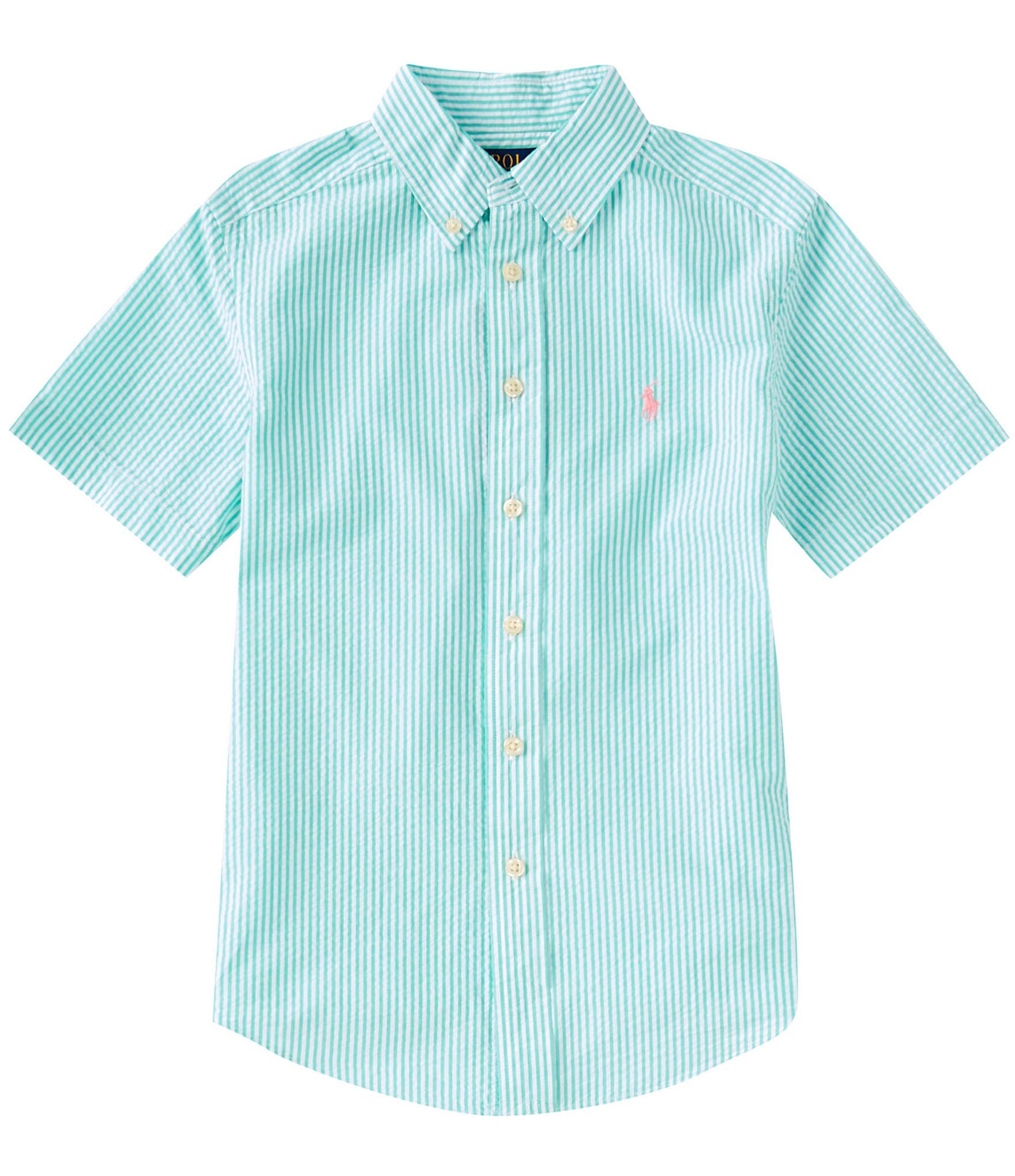 zij is Smaak Glimlach Polo Ralph Lauren Big Boys 8-20 Striped Short Sleeve Seersucker Shirt |  Dillard's