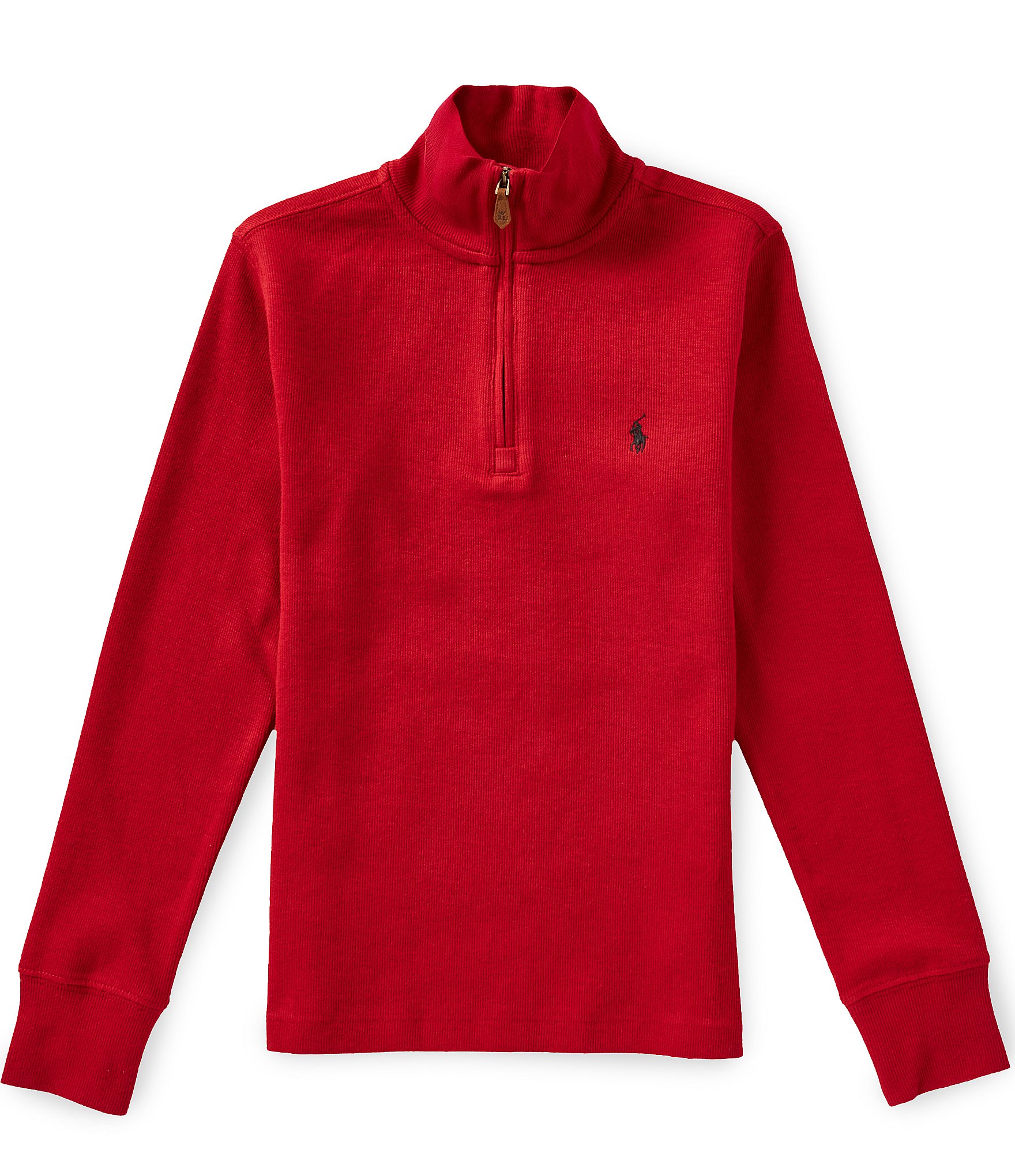 Polo Ralph Lauren Big Boys Long Sleeve Estate Ribbed Quarter Zip