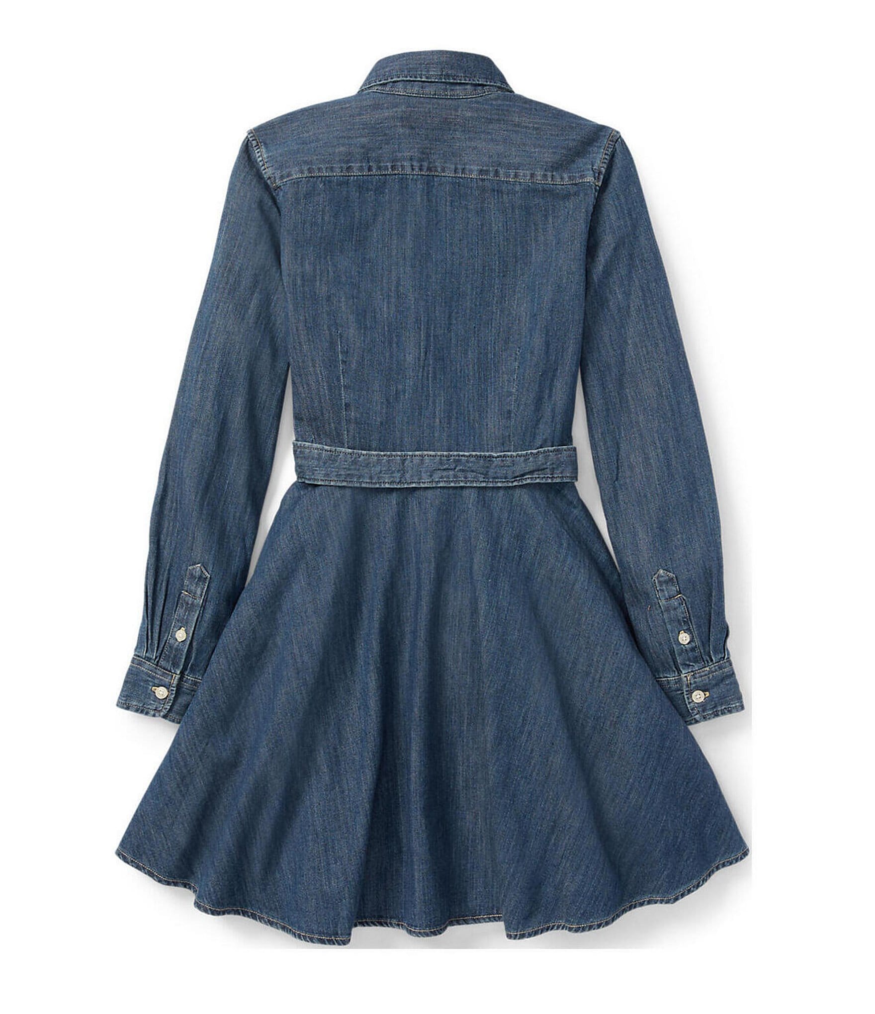 Polo Ralph Lauren Big Girls 7-16 Belted Denim Shirt Dress