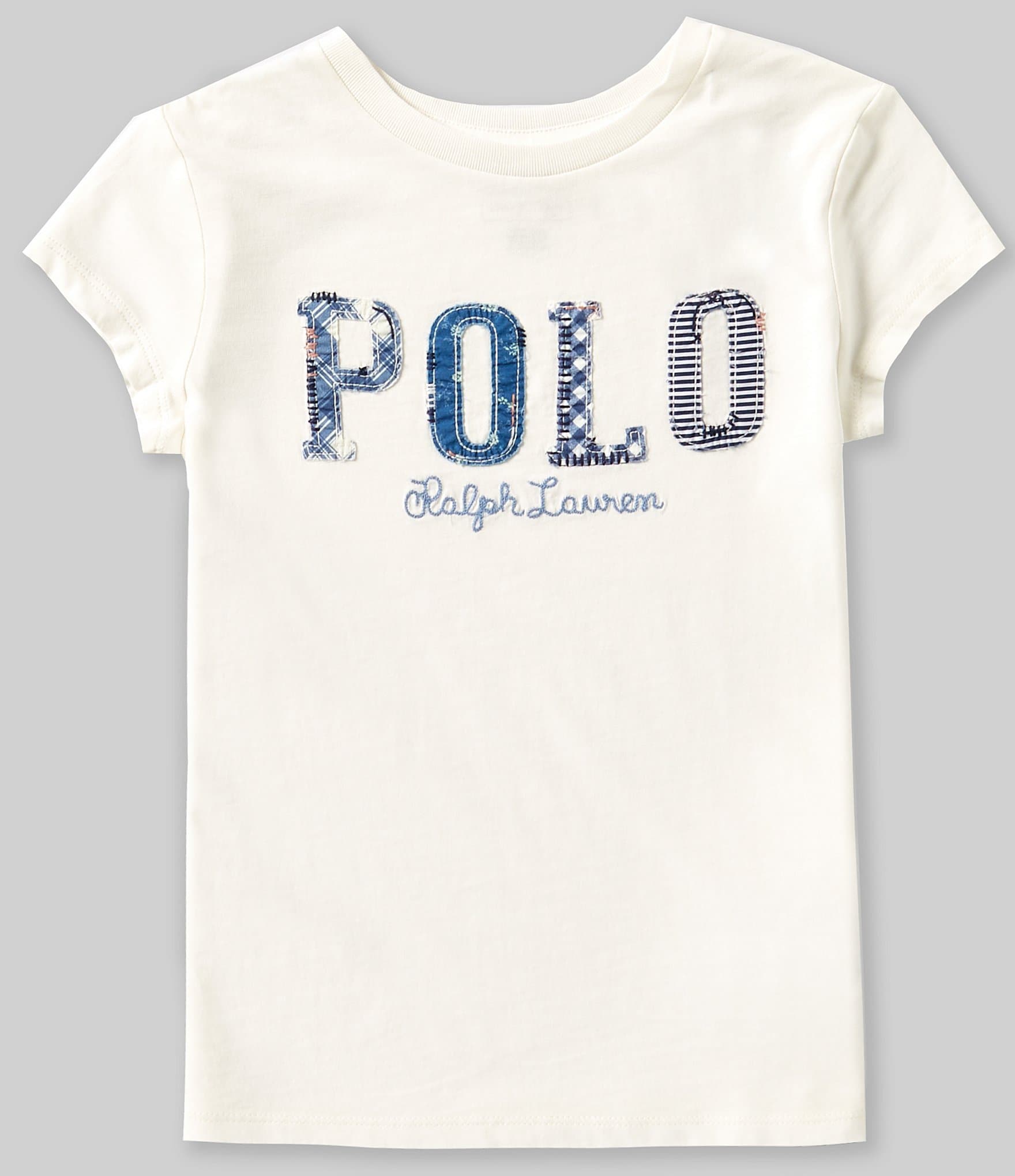 Polo Ralph Lauren Big Girls 7-16 Cap-Sleeve Mixed-Logo Jersey T-Shirt