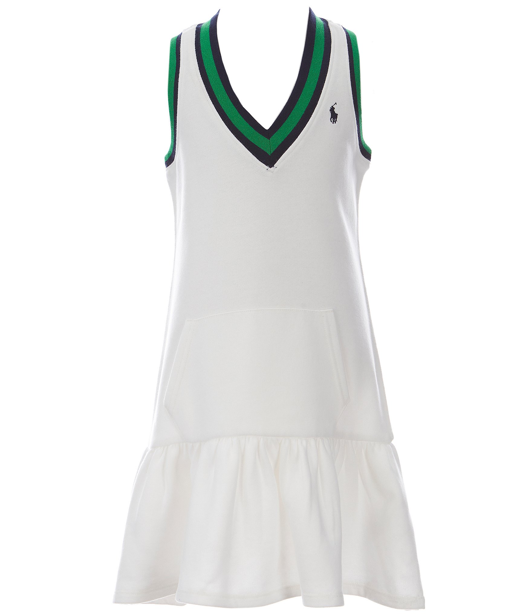 Polo Ralph Lauren Big Girls 7-16 Cricket-Striped Fleece Tennis Dress |  Dillard's