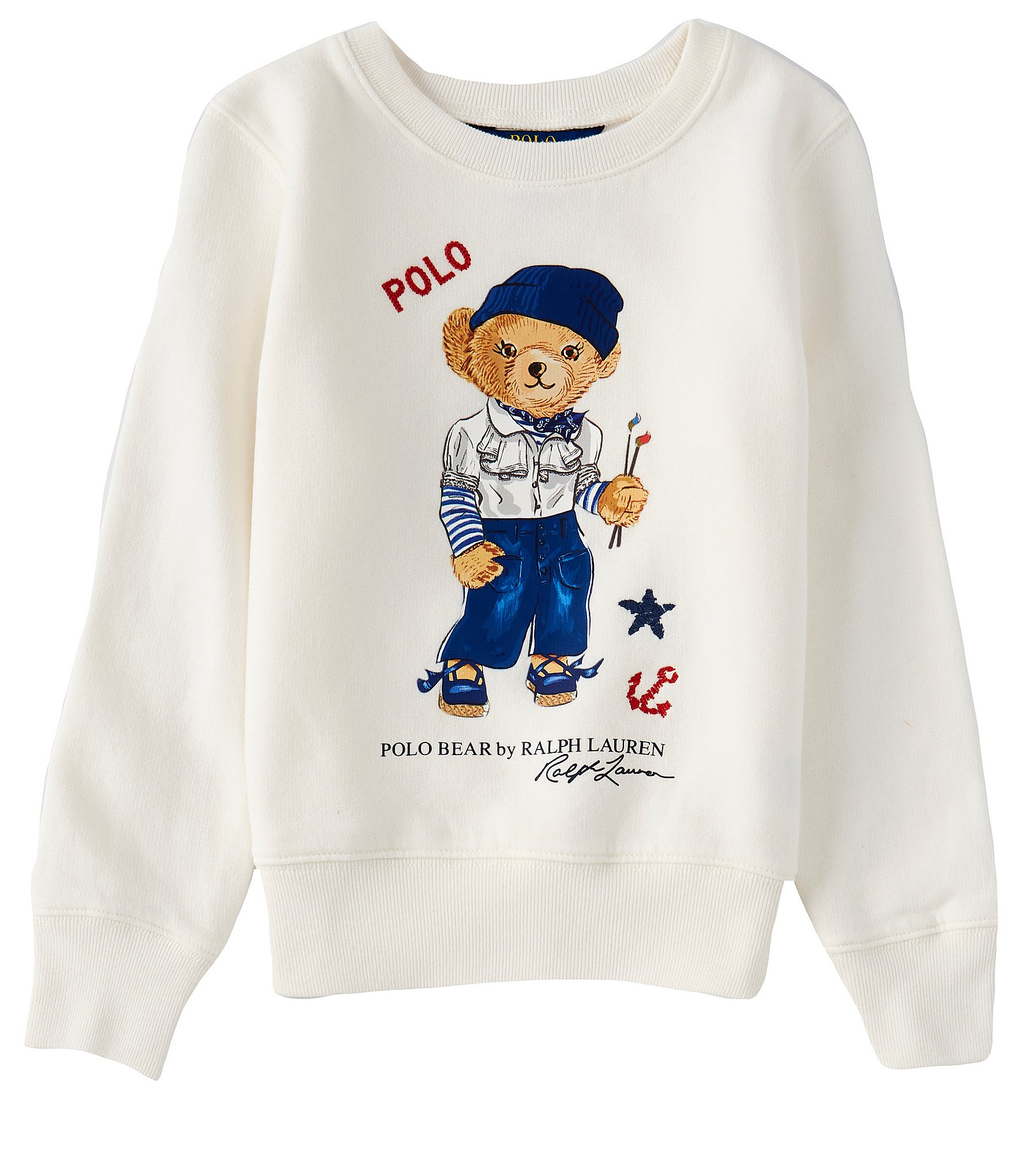 Polo Ralph Lauren Big Girls 7-16 Long-Sleeve Polo Bear Fleece Sweatshirt |  Dillard's