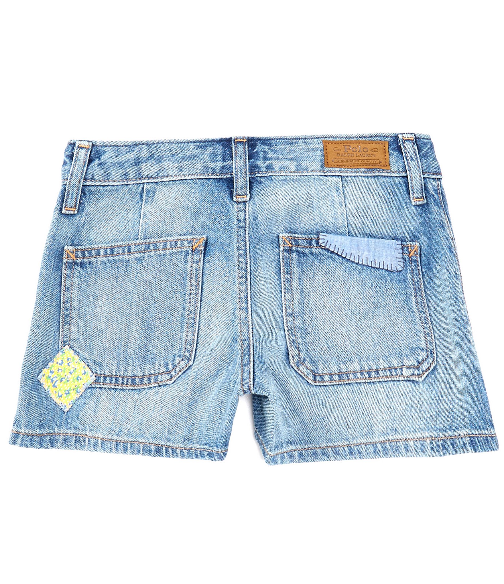 Polo Ralph Lauren Big Girls 7-16 Patchwork Denim Shorts