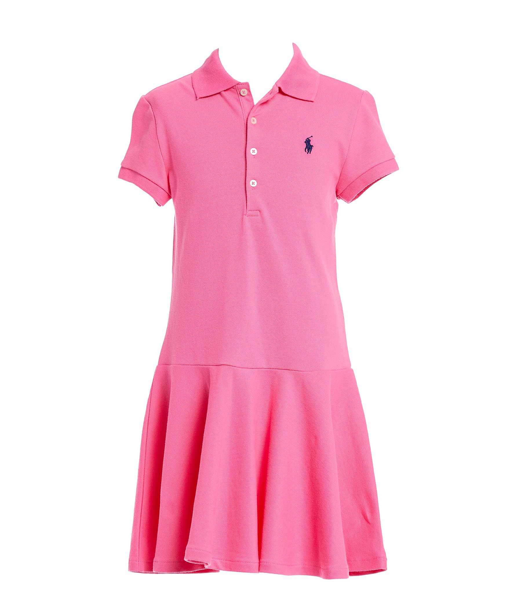 Polo Ralph Lauren Big Girls Polo Dress - Baja Pink