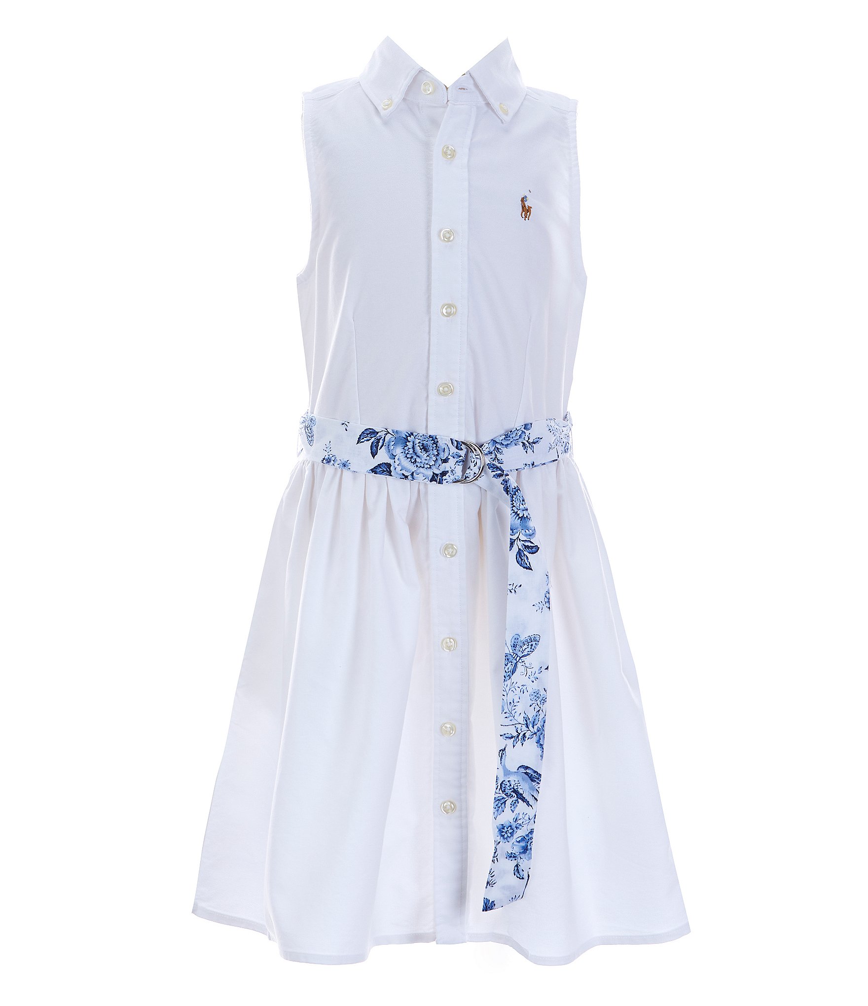 instructor Fumble How? Polo Ralph Lauren Big Girls 7-16 Sleeveless Belted Oxford Shirtdress |  Dillard's