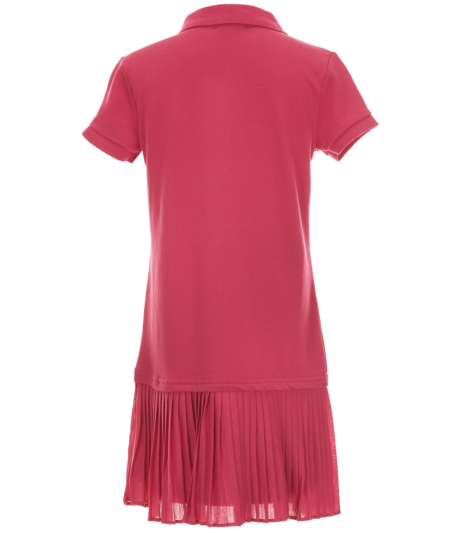 Polo Ralph Lauren Big Girls Short-Sleeve Pleated Stretch Mesh Polo Dress