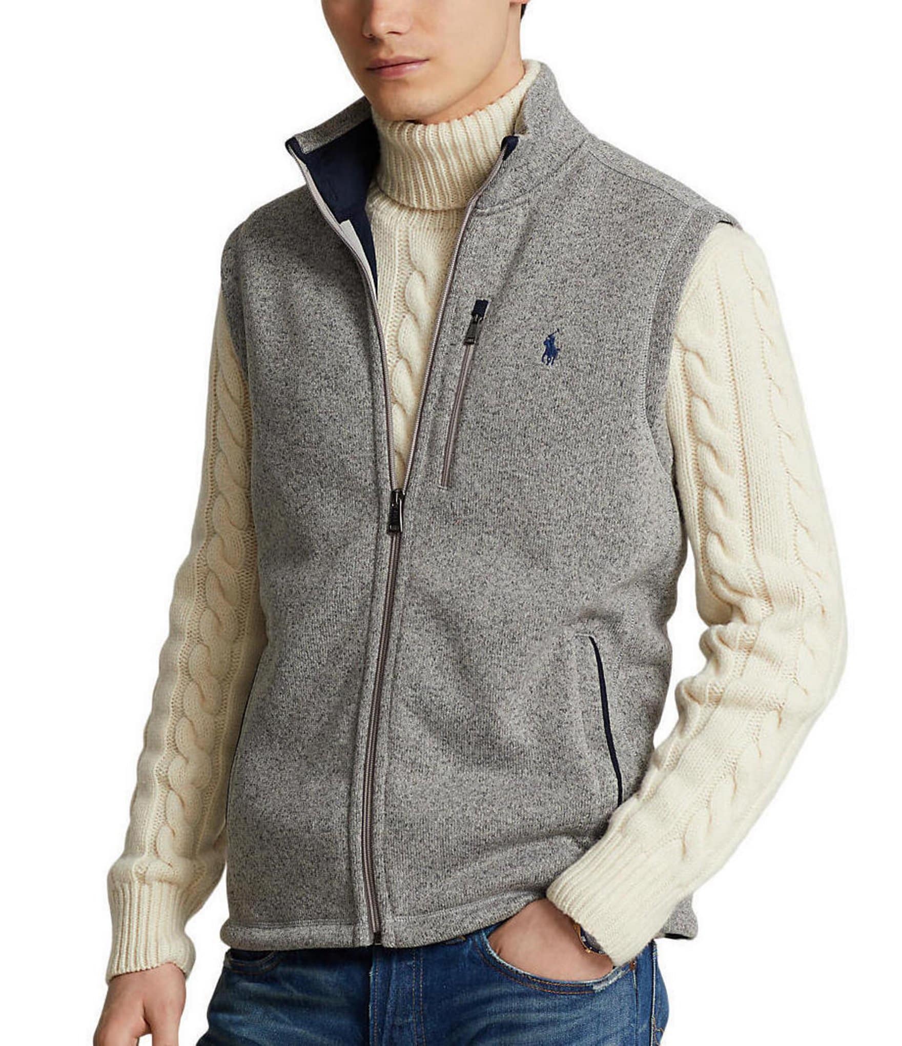 POLO RALPH LAUREN PACKABLE QUILTED VEST, Midnight blue Men's Shell Jacket