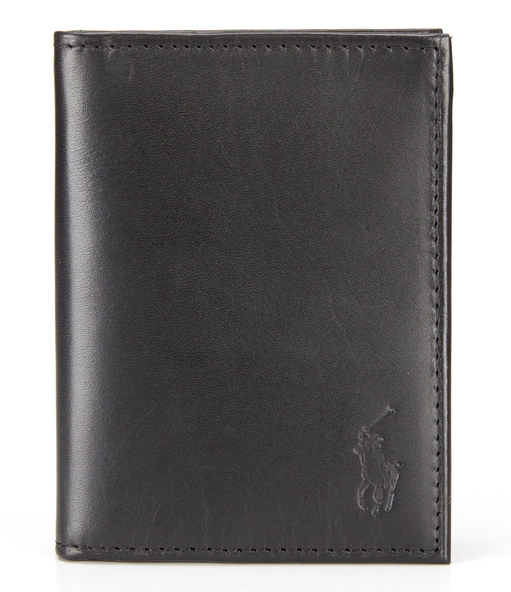Polo Ralph Lauren Mens Trifold Leather Wallet Black | NAR Media Kit