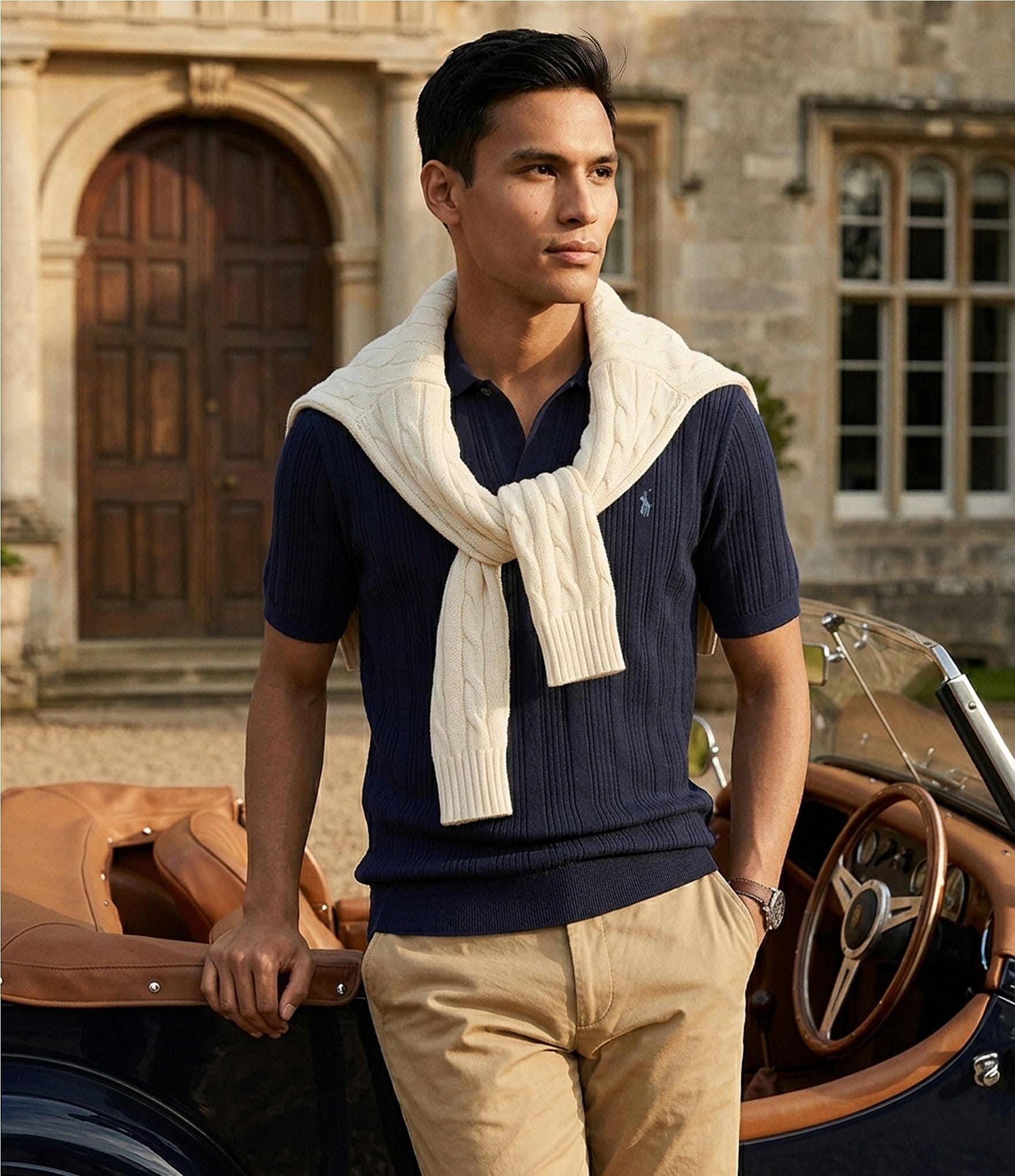 Polo Ralph Lauren Cable Knit Cotton Quarter-Zip Sweater