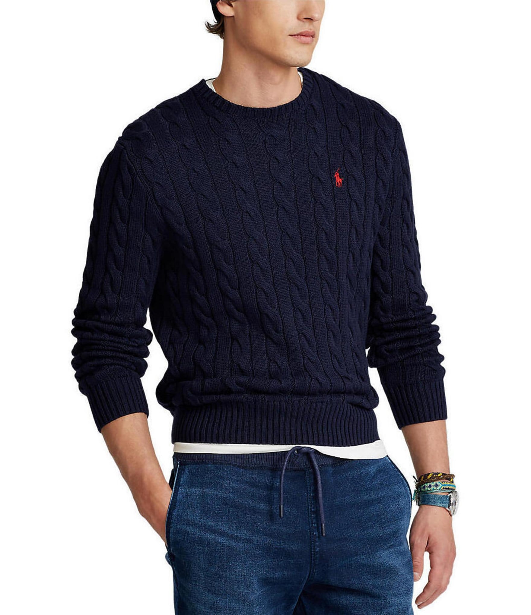 Polo Ralph Lauren CableKnit Cotton Sweater Dillard's