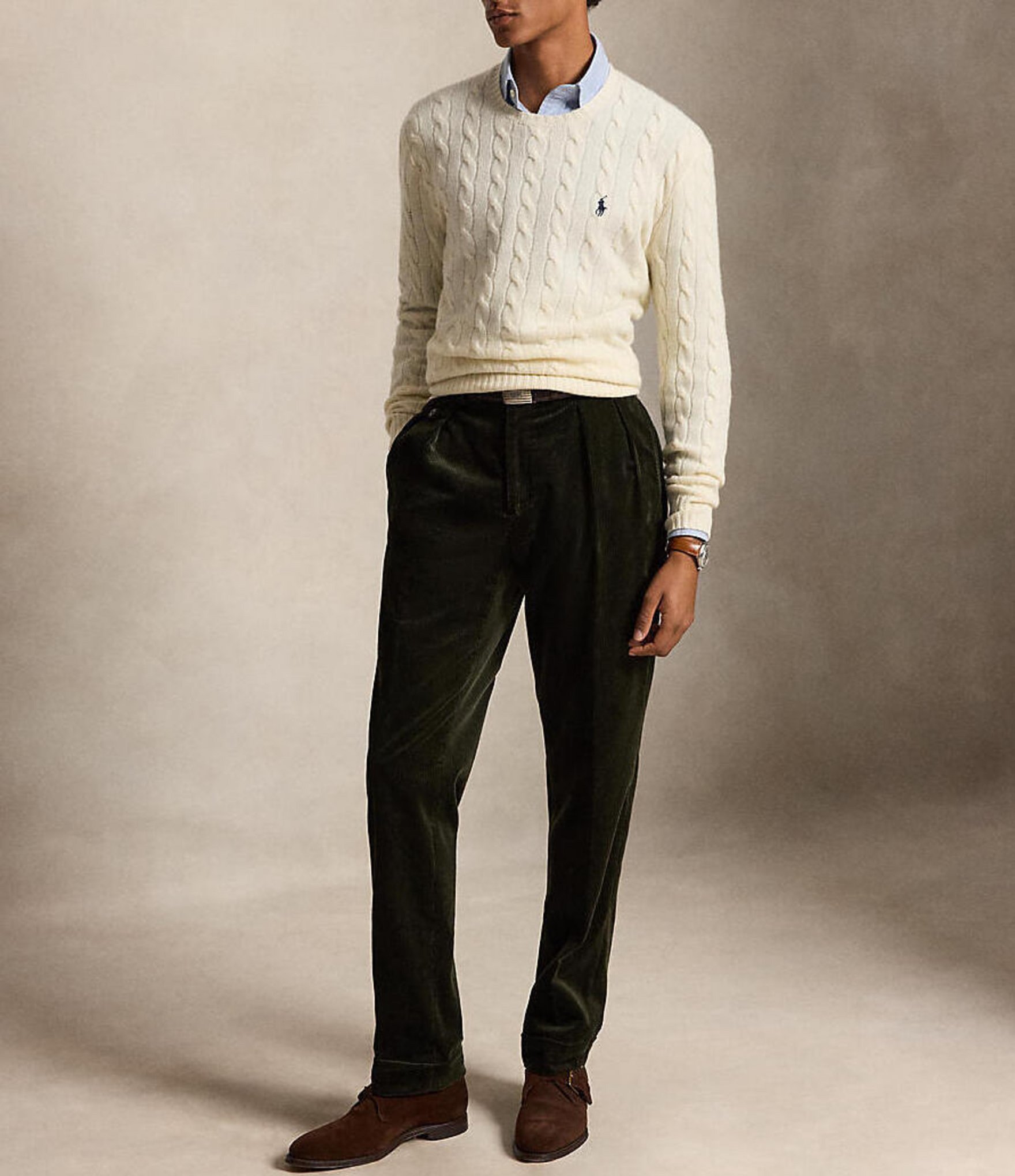 Polo Ralph Lauren Cable-Knit Wool Cashmere Sweater