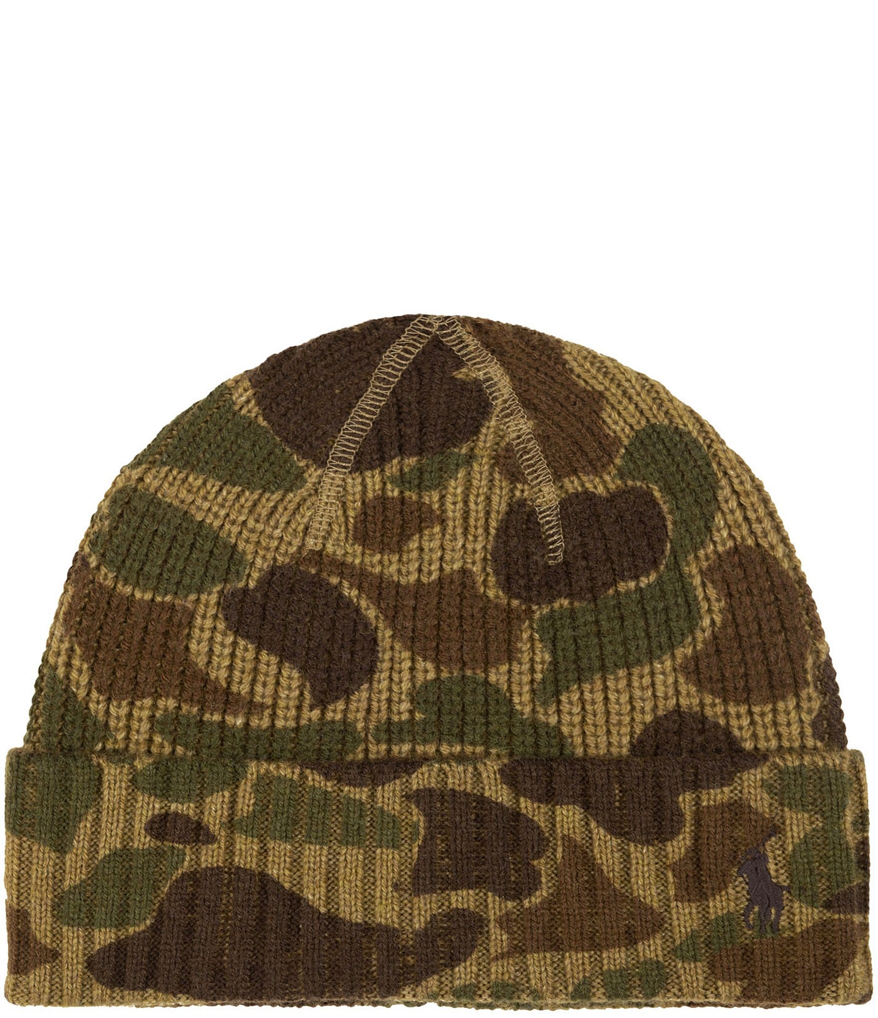 Polo Ralph Lauren Camouflage Printed Wool Blend Beanie