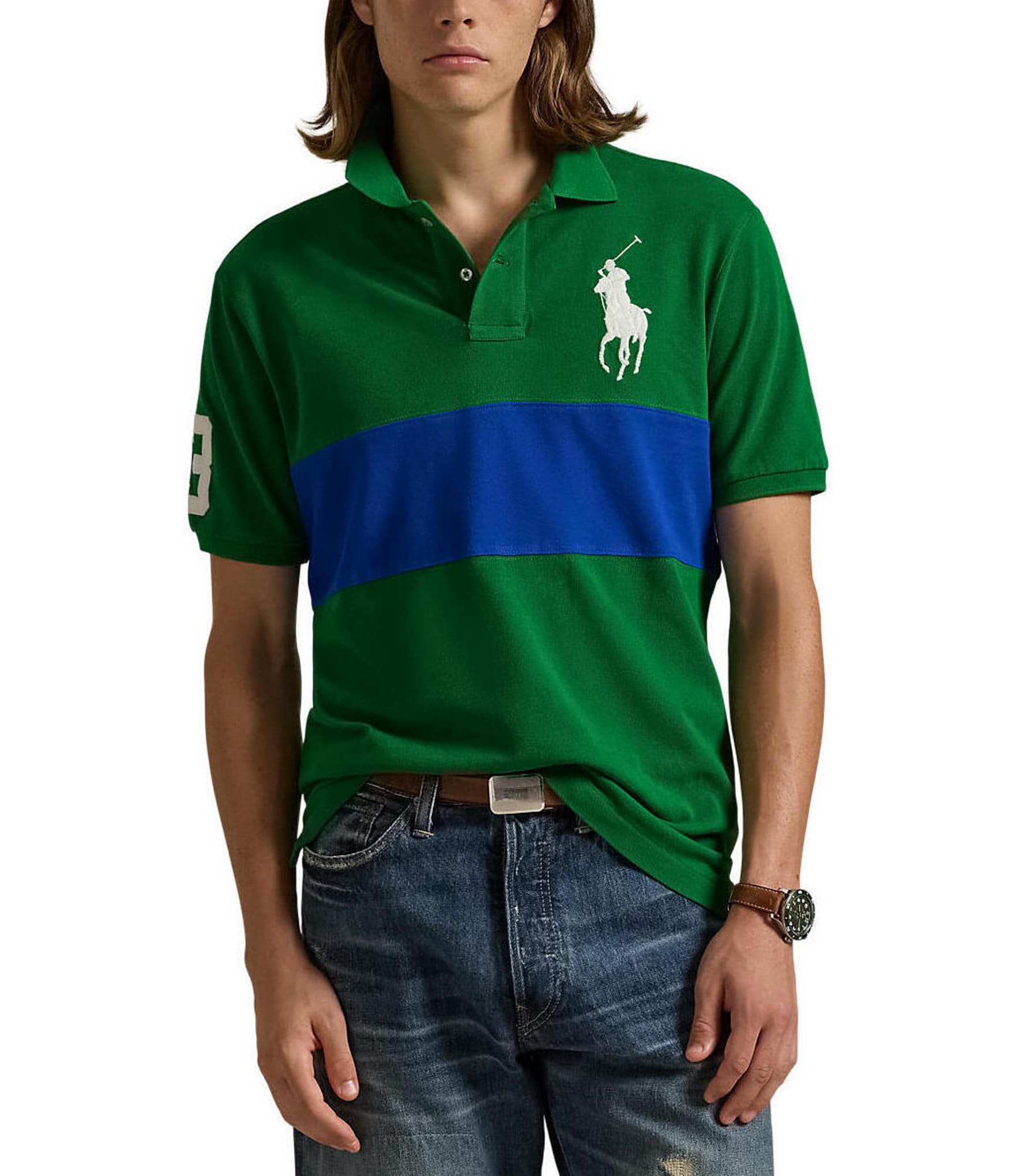 Polo Ralph Lauren Classic-Fit Big Pony Mesh Short Sleeve Polo Shirt