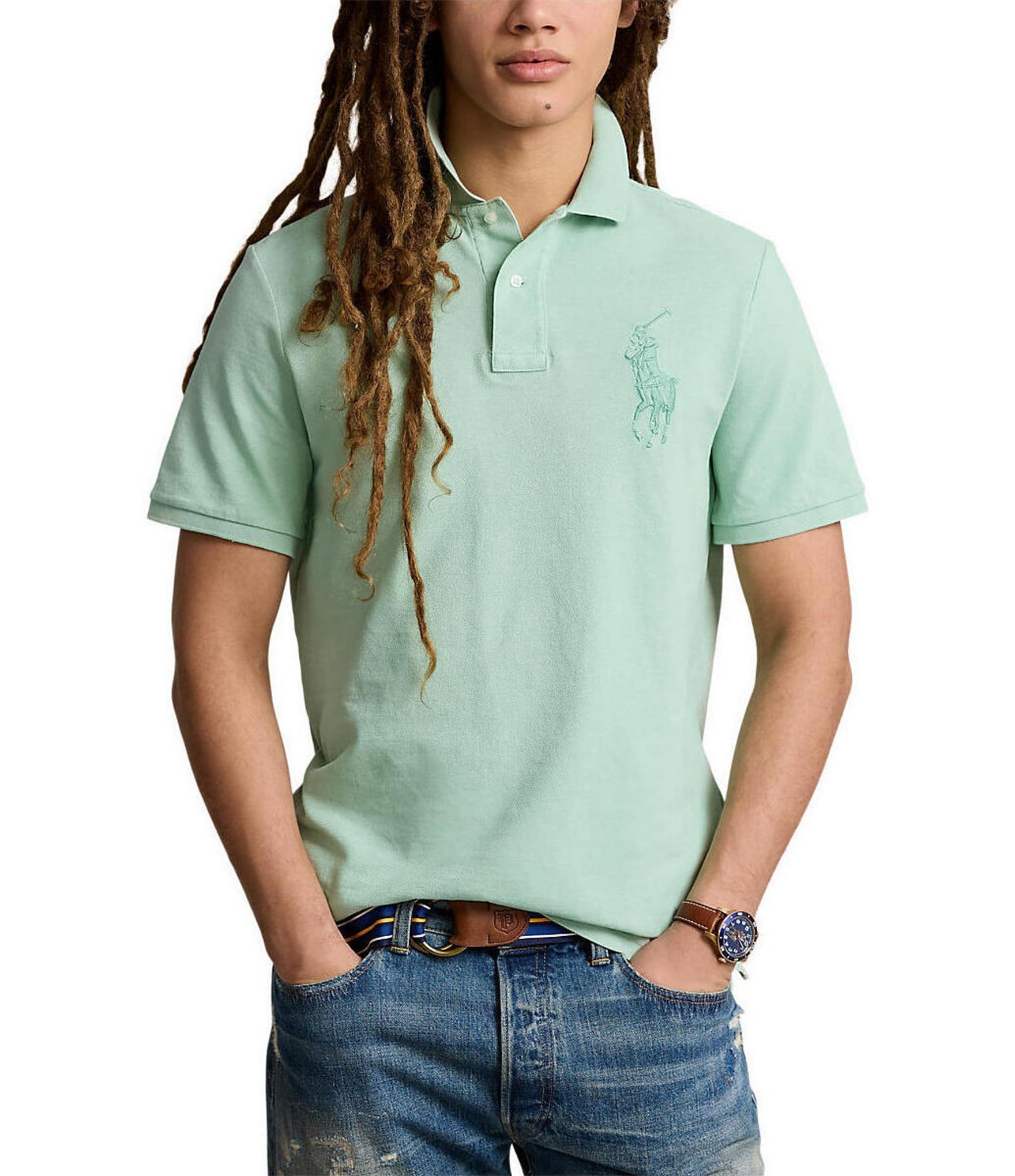 Polo Ralph Lauren Classic Fit Big Pony Mesh Short Sleeve Polo Shirt