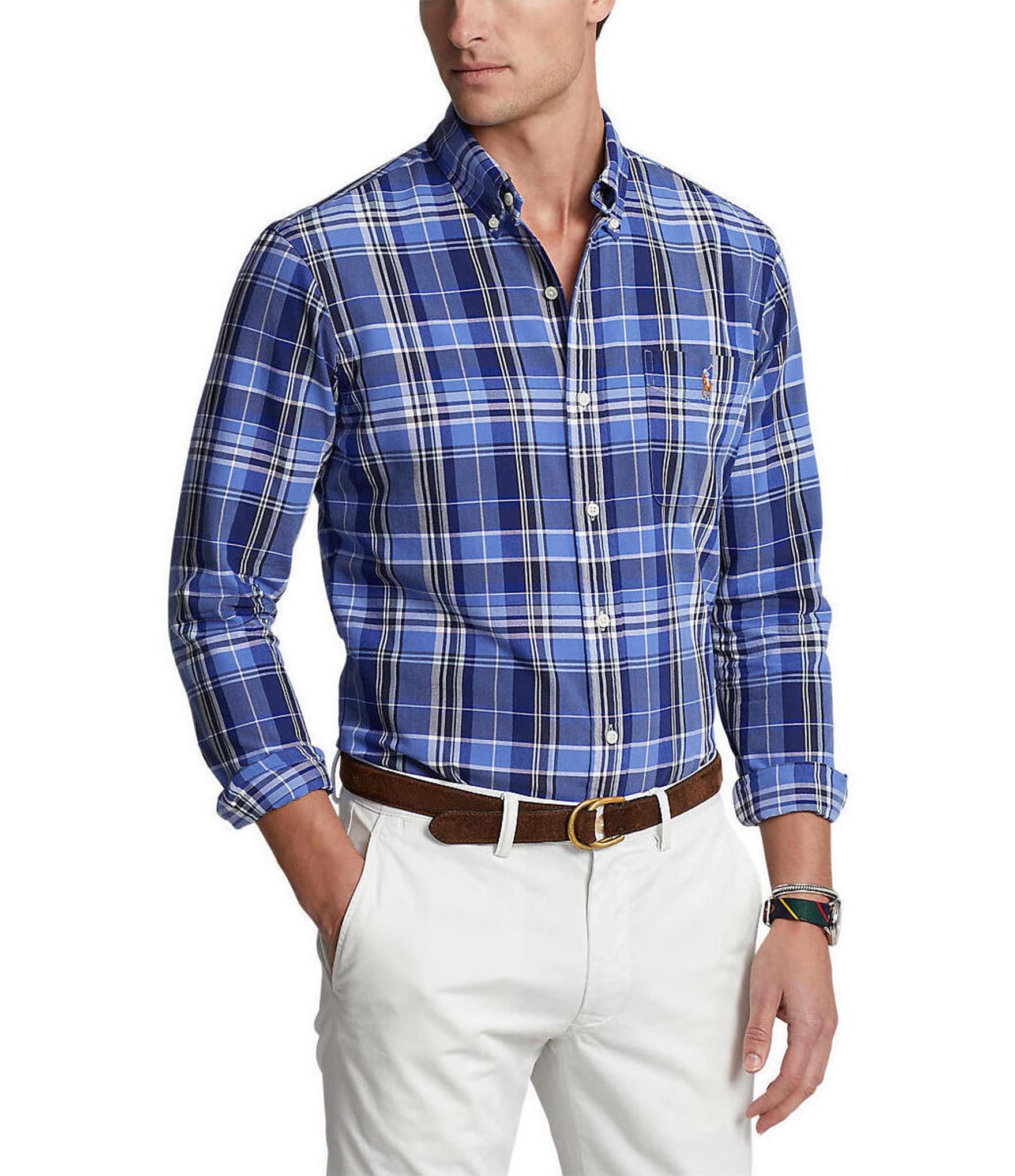 Ontvangende machine Extreem belangrijk Zeldzaamheid Polo Ralph Lauren Classic-Fit Multi Oxford Long-Sleeve Woven Shirt |  Dillard's