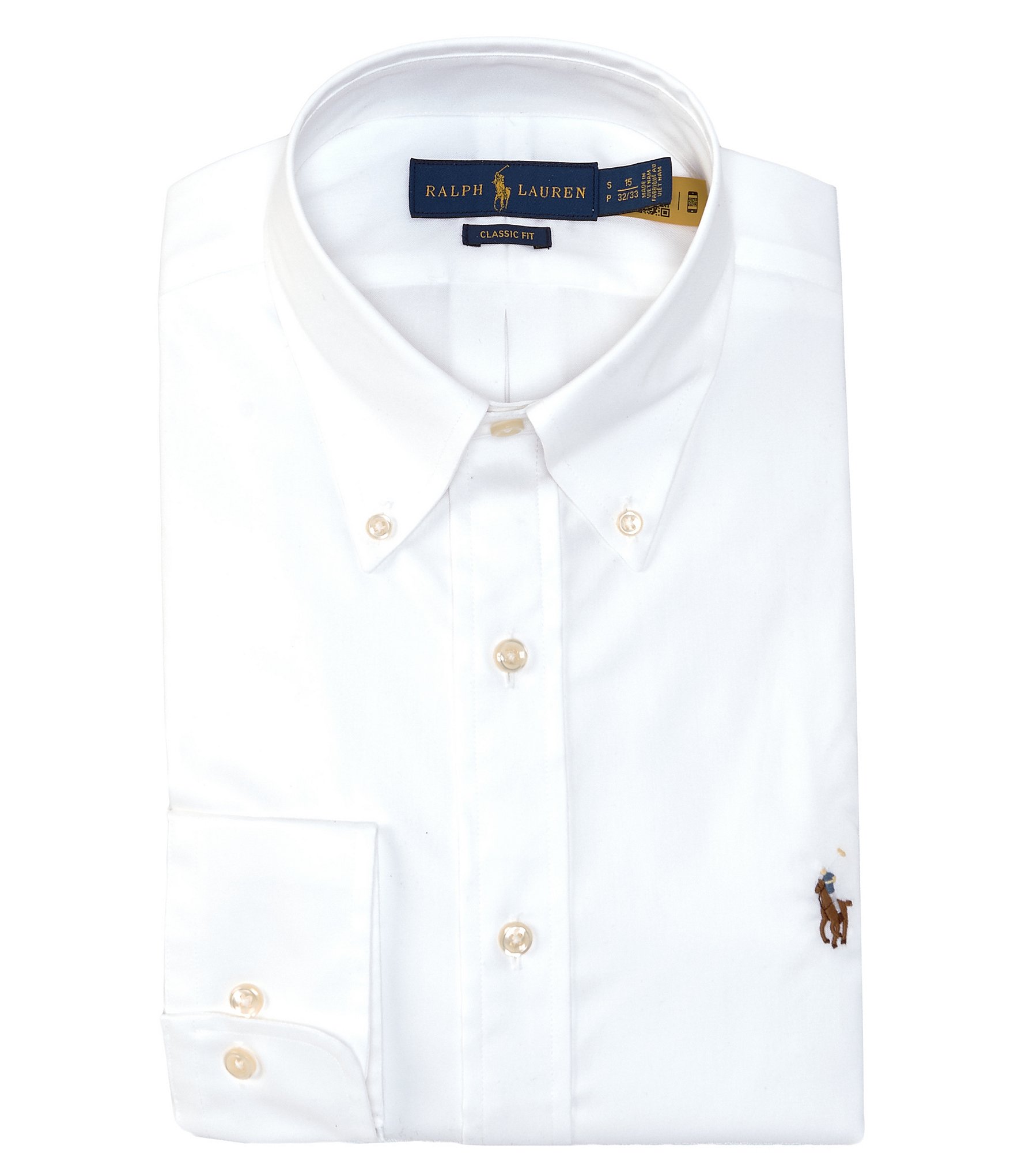 Polo Ralph Lauren Classic Fit Button Down Collar Solid Dress Shirt Dillard s