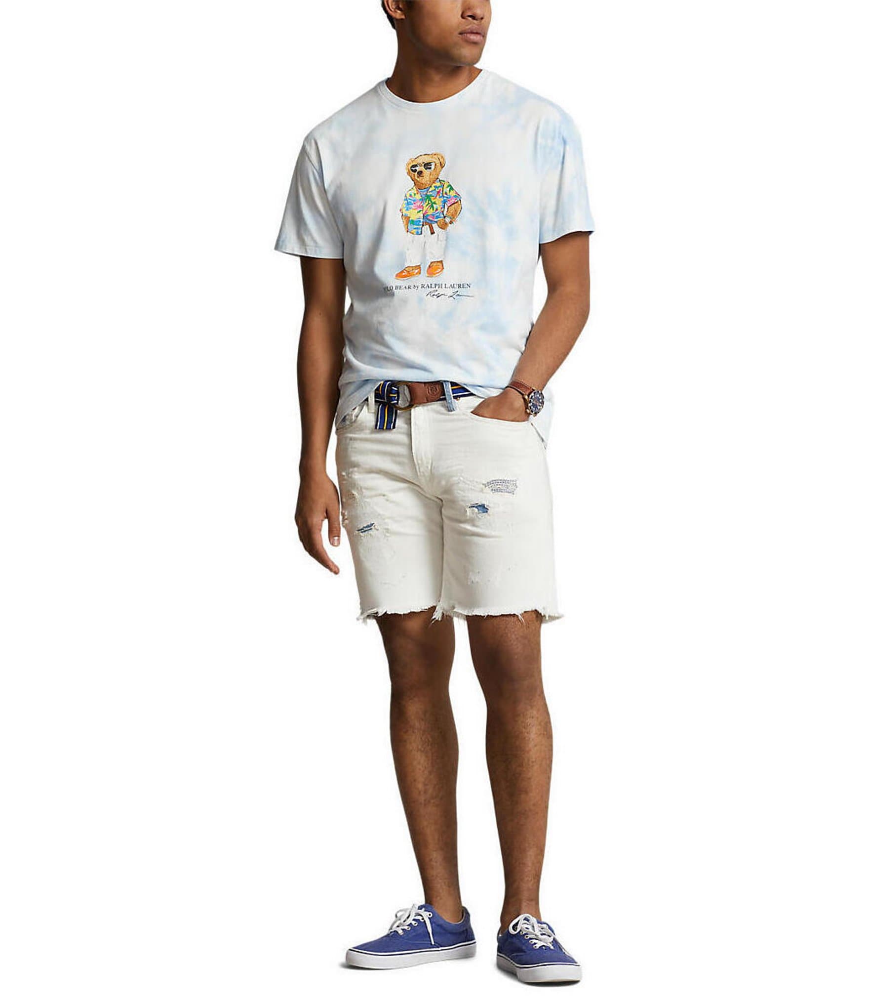 Polo Ralph Lauren Classic Fit Cloud Wash Beach Club Bear Short Sleeve T-Shirt