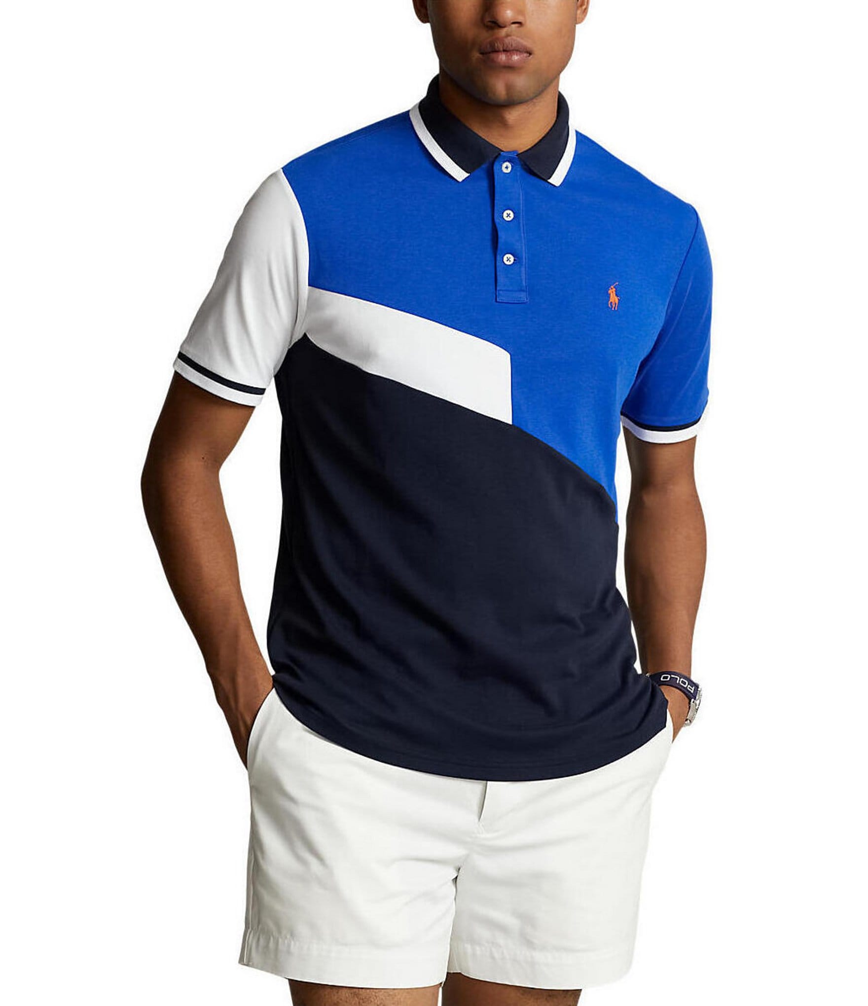 Polo Ralph Lauren Classic Fit Color Block Soft Cotton Short Sleeve Polo Shirt Liberty Center