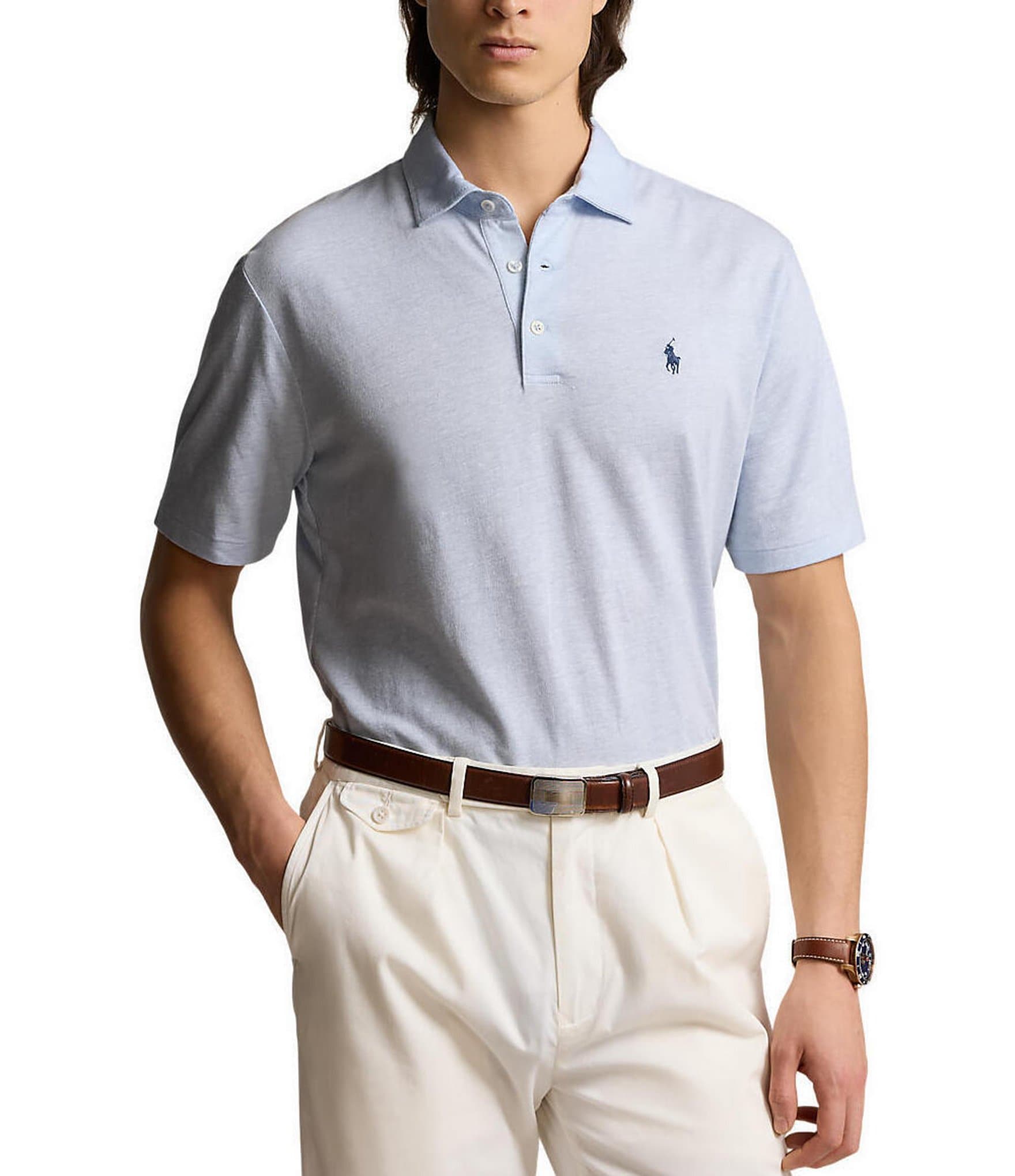 Polo Ralph Lauren Classic Fit Cotton Linen Short Sleeve Polo Shirt