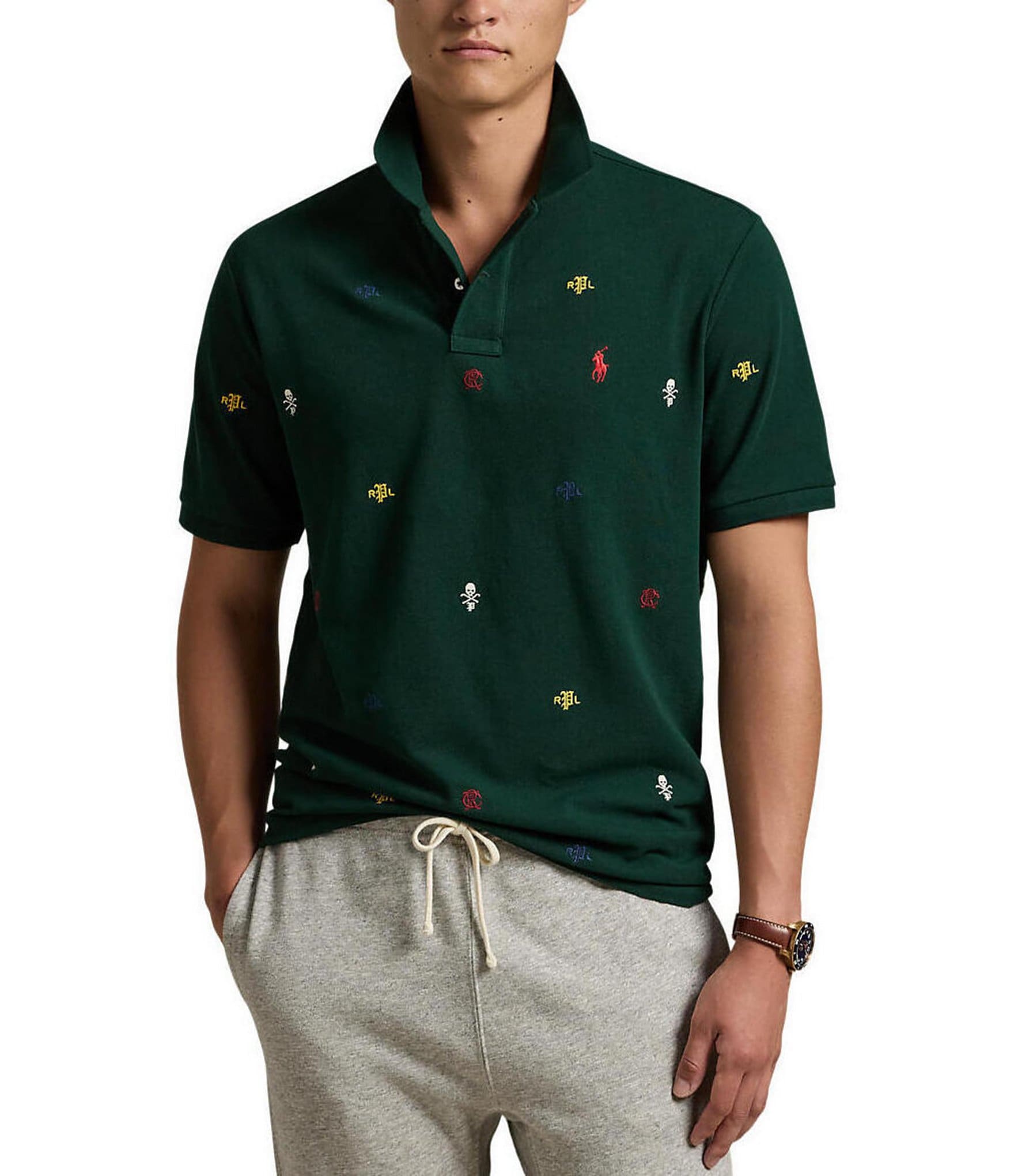 Polo Ralph Lauren Classic-Fit Embroidered Mesh Short Sleeve Polo Shirt