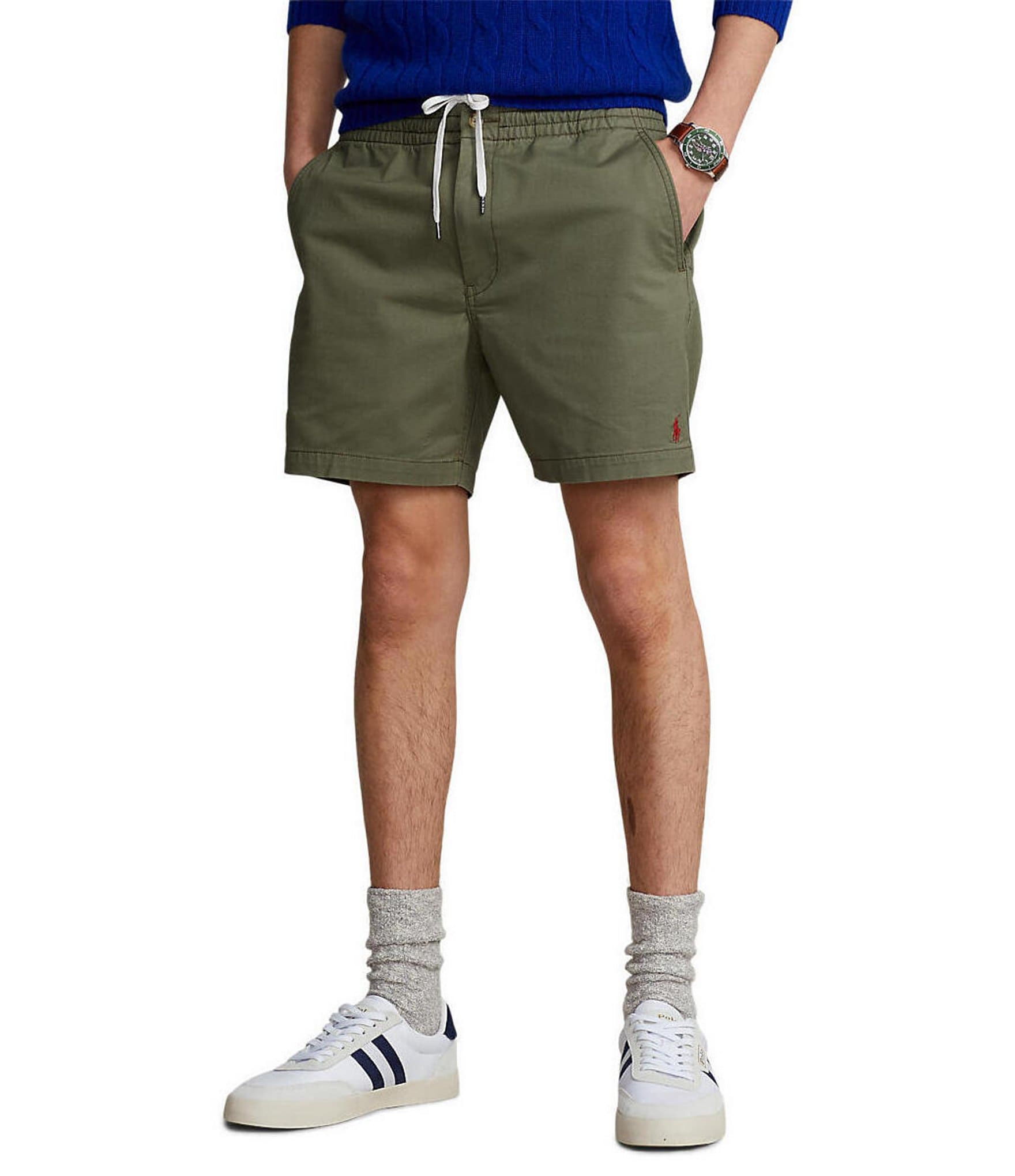Polo Ralph Lauren Classic-Fit Flat-Front Stretch Prepster 6 Inseam Chino  Shorts