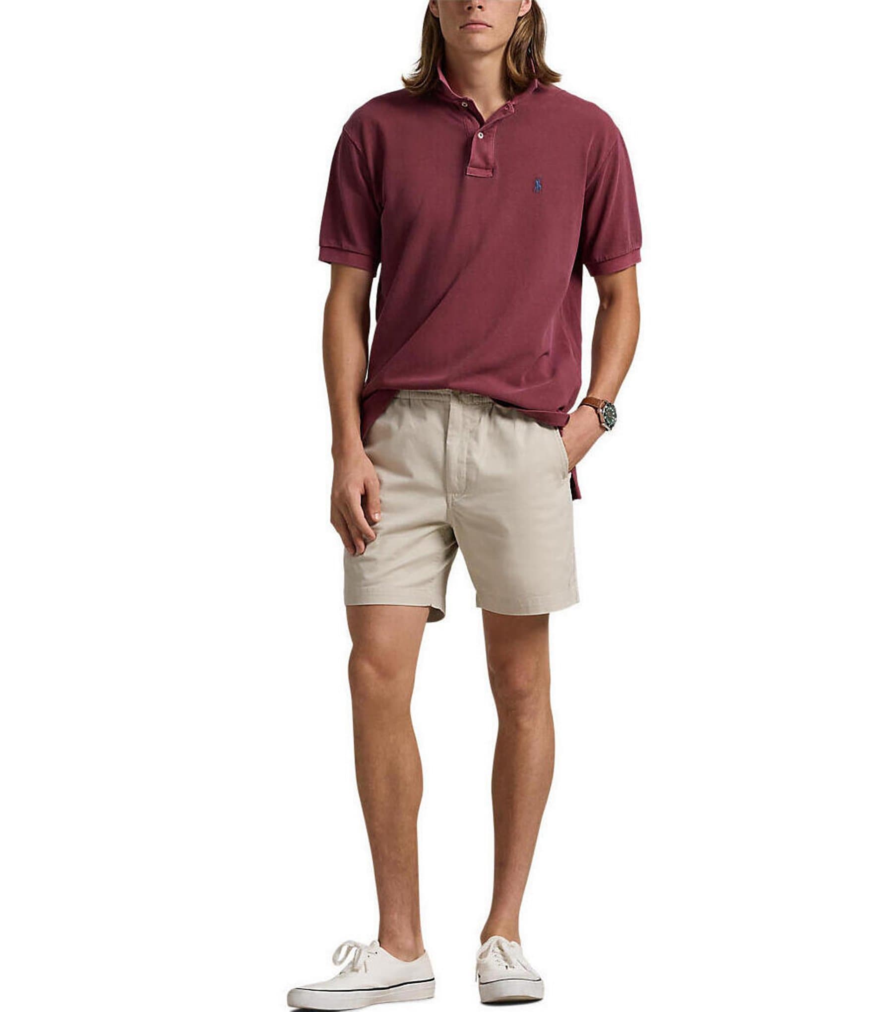 Polo Ralph Lauren Classic-Fit Stretch Prepster Flat-Front 6#double; Inseam Chino Shorts