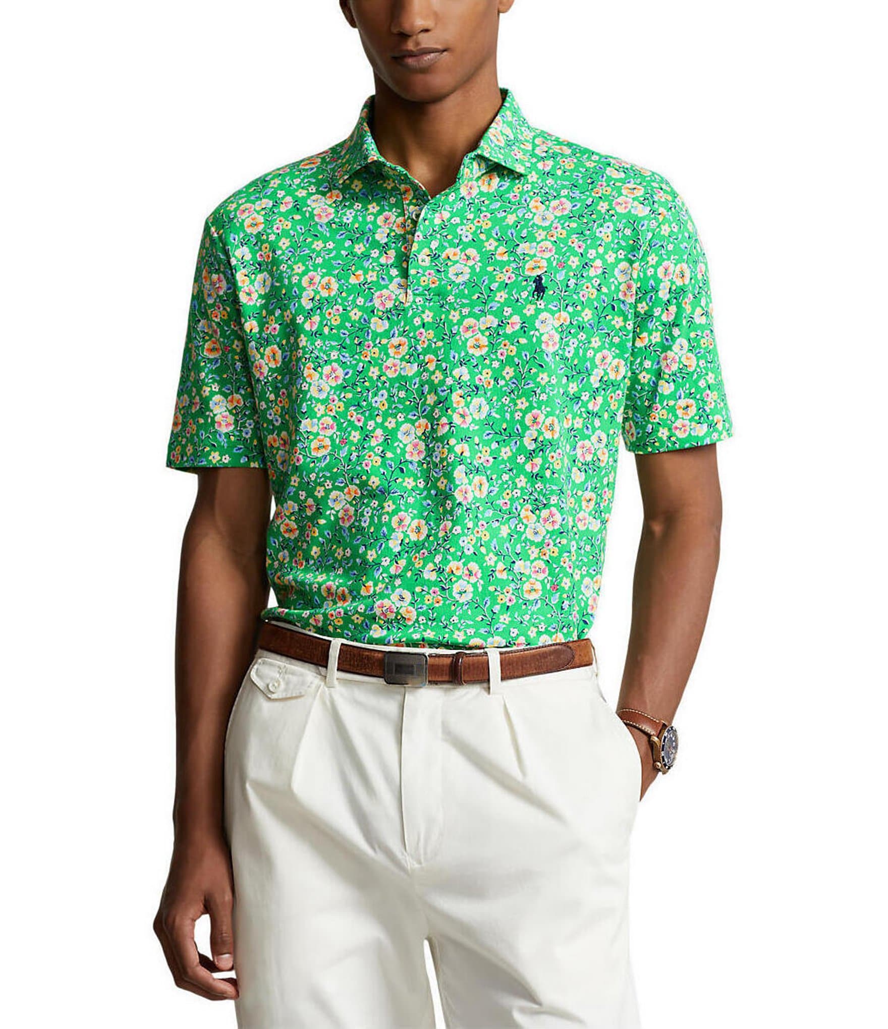 Polo Ralph Lauren Classic Fit Floral Print Short Sleeve Polo Shirt