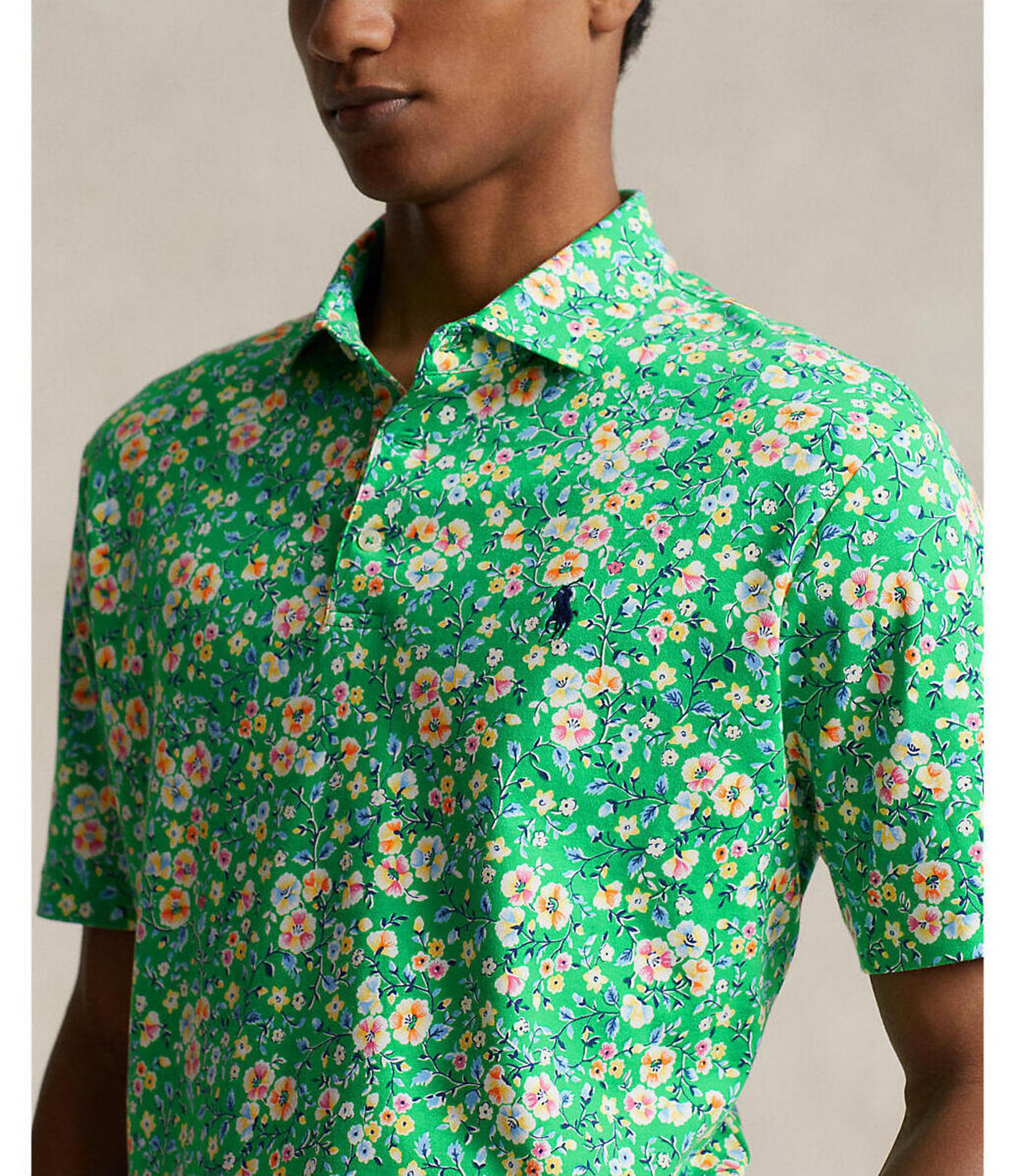 Polo Ralph Lauren Classic Fit Floral Print Short Sleeve Polo Shirt