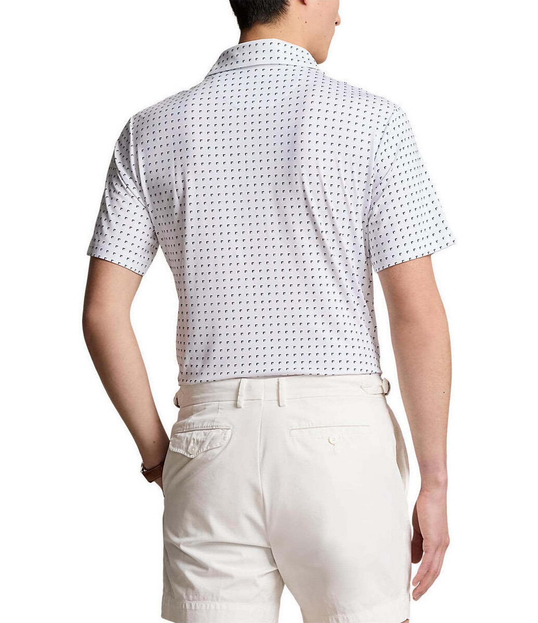 Polo Ralph Lauren Classic Fit Geometric Print Short Sleeve Polo Shirt