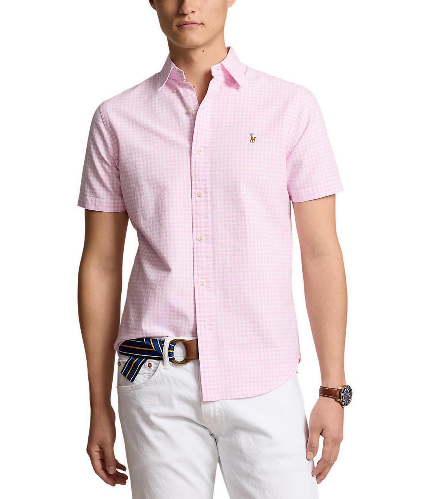 Polo Ralph Lauren Classic Fit Gingham Short Sleeve Oxford Shirt 